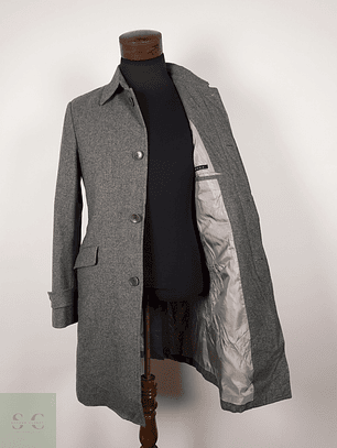 Abrigo lana premium hombre Plomo Talla SM Theory - AP240