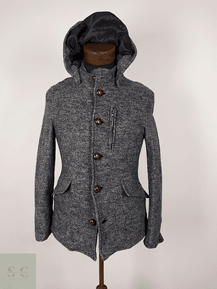 Abrigo Corto lana premium hombre Plomo TALLA XS Grand Phase - AP246