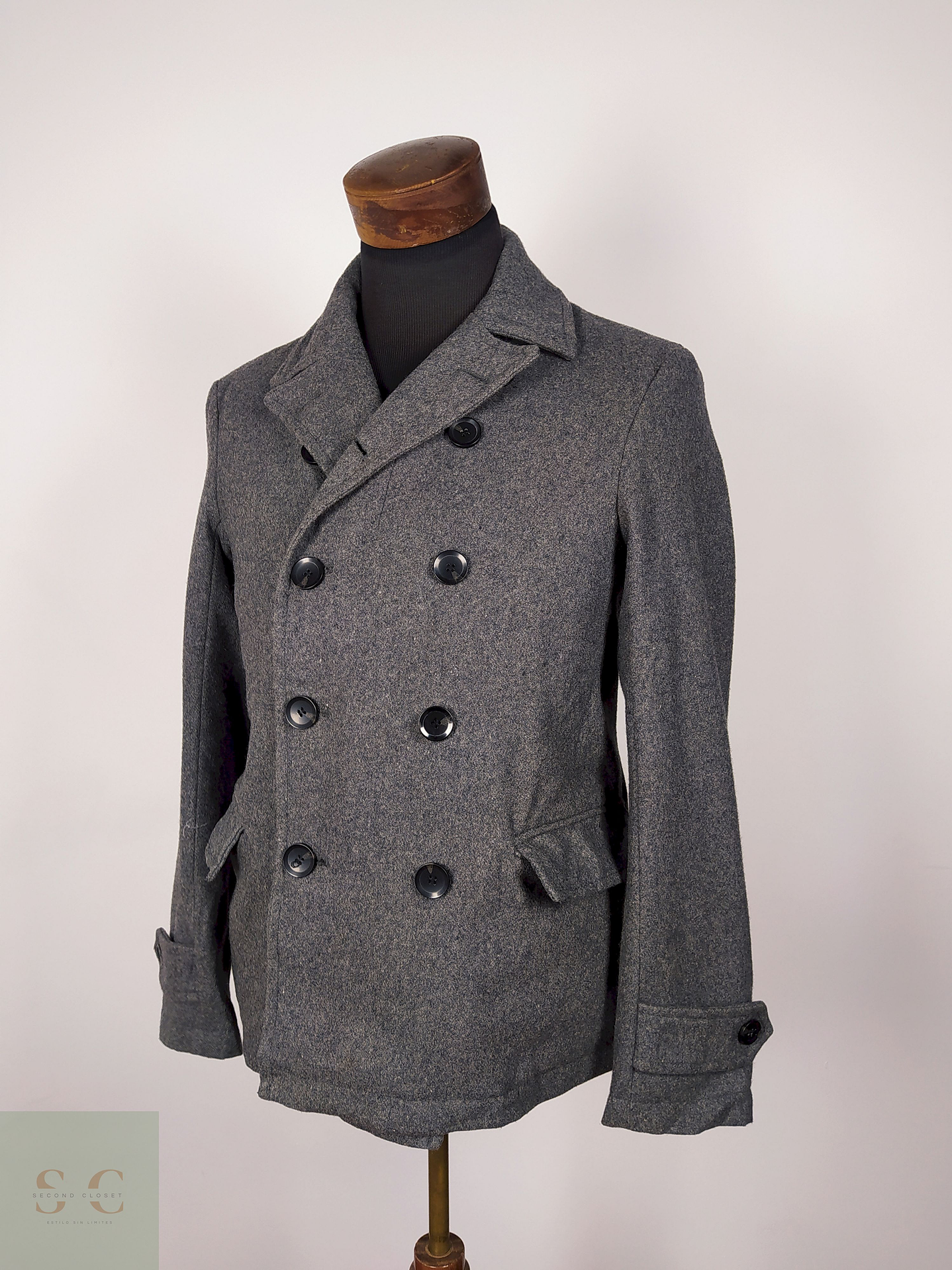 Abrigo Marinero lana hombre Plomo TALLA S - AP338 2