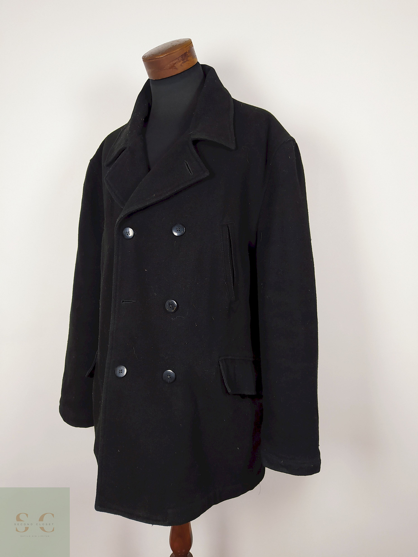 Abrigo Marinero lana Negro Talla XXL F&F - AP238 2