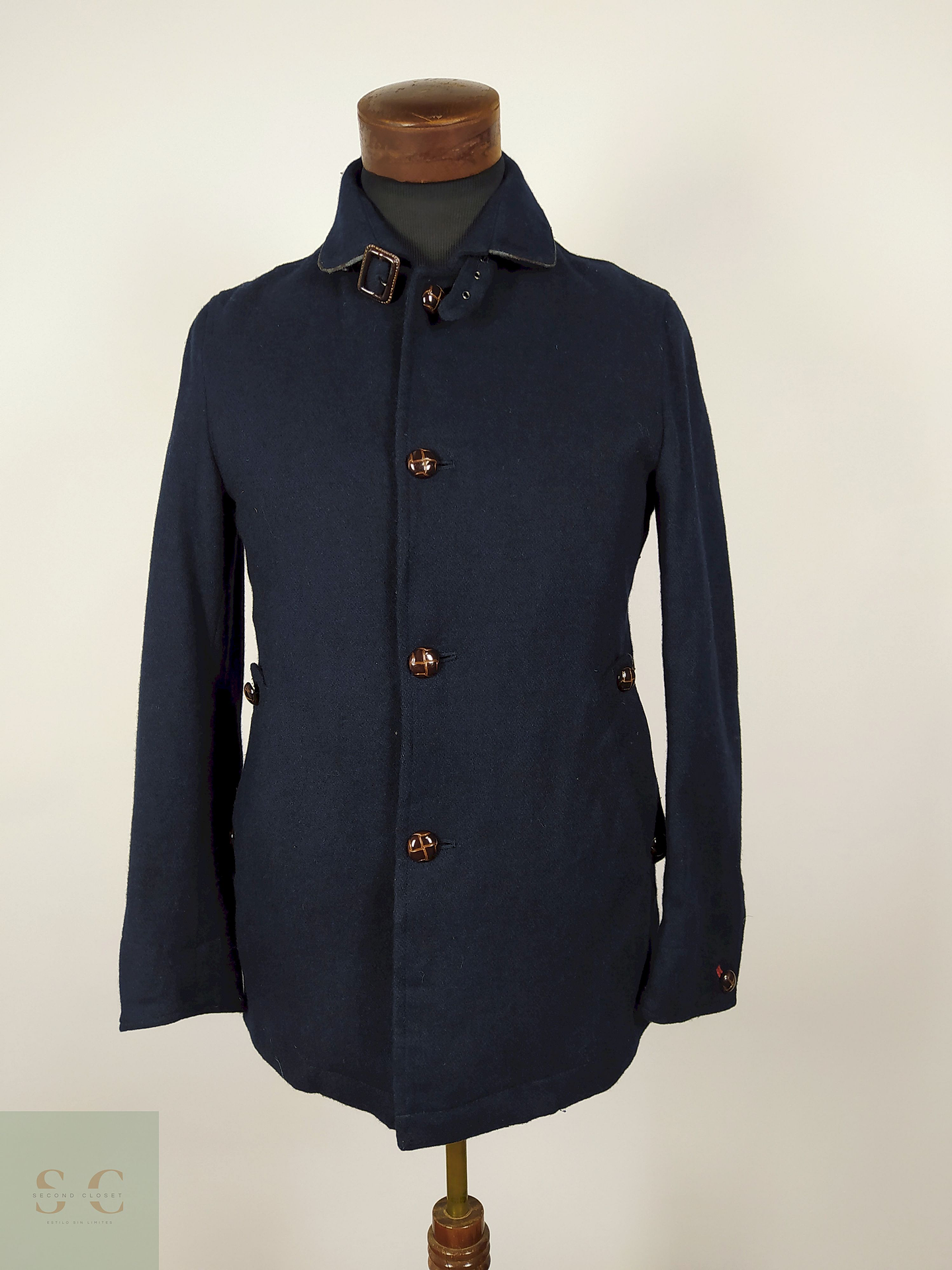 Abrigo lana hombre premium Azul TALLA XS Men's Melrose - AP248 1