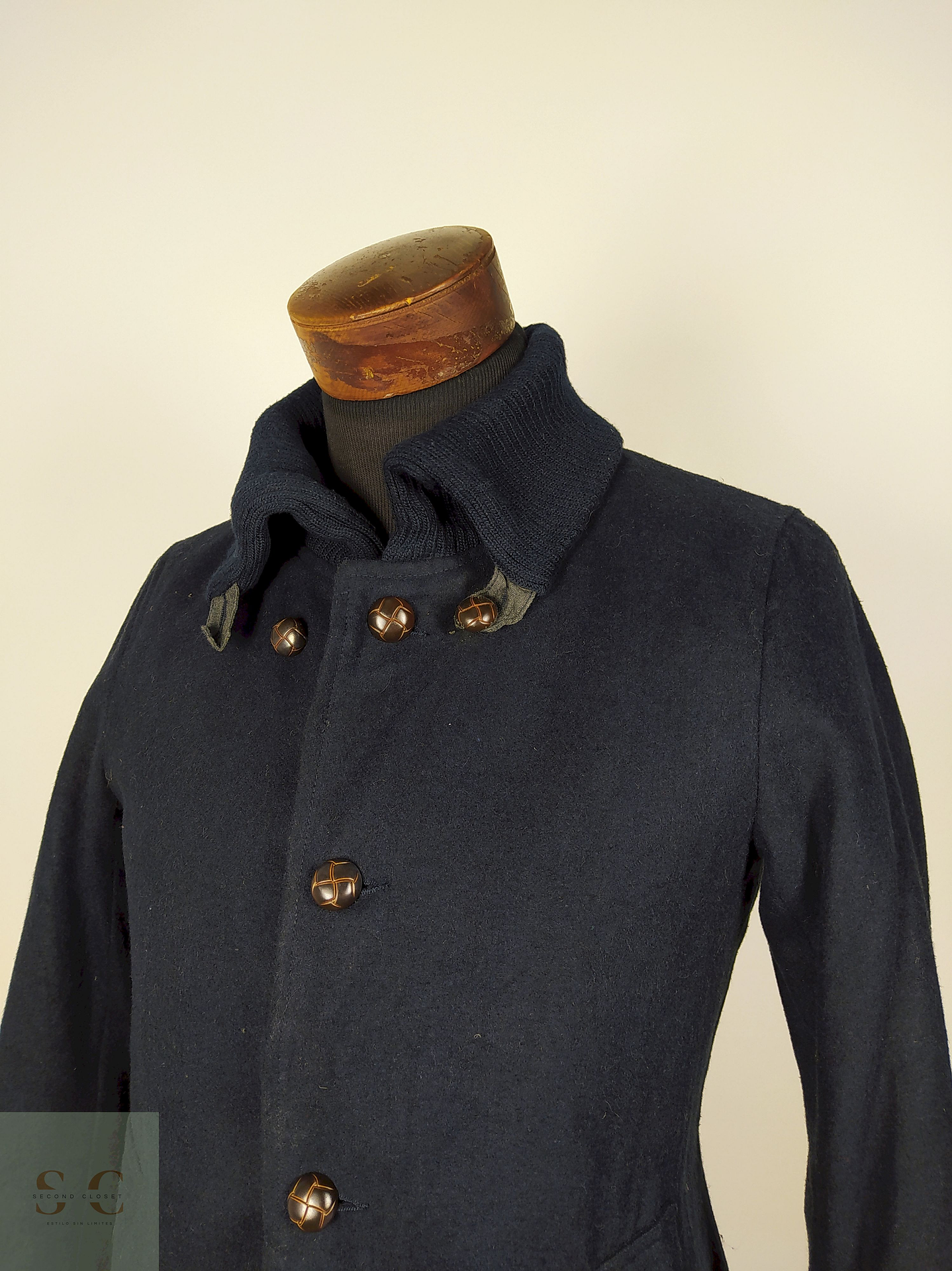 Abrigo Corto lana hombre premium Azul TALLA XS Nano Universe  3