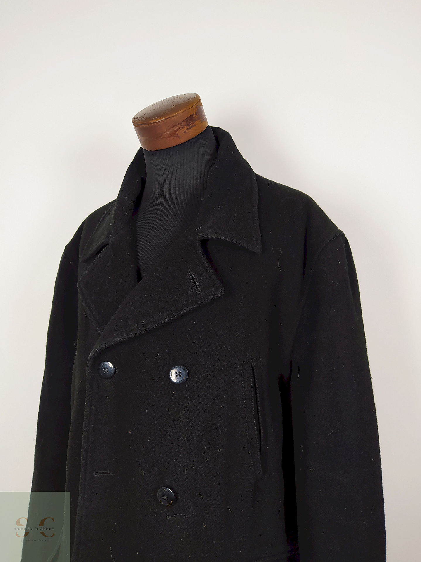 Abrigo Marinero lana Negro Talla XXL F&F - AP238 3