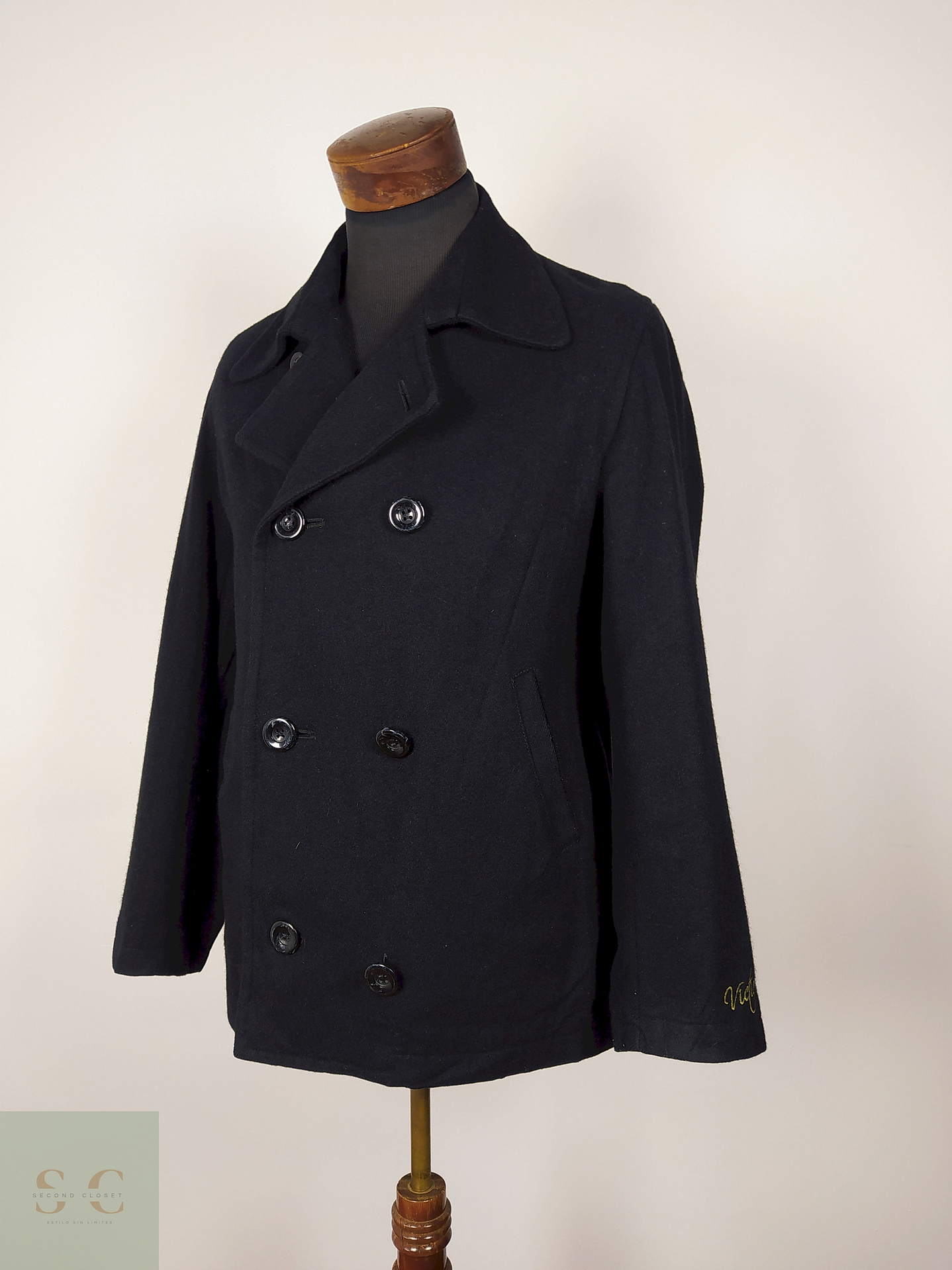 Abrigo Marinero lana hombre premium Negro TALLA XS Victim - AP345 2