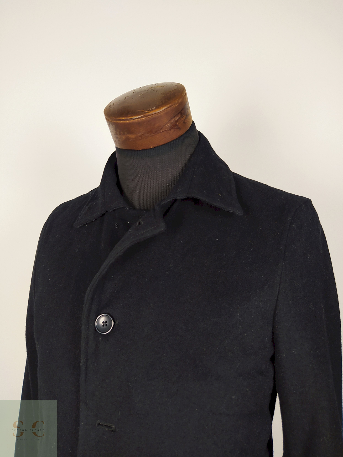 Abrigo lana hombre premium negro TALLA S TAKAIQ - AP292 3