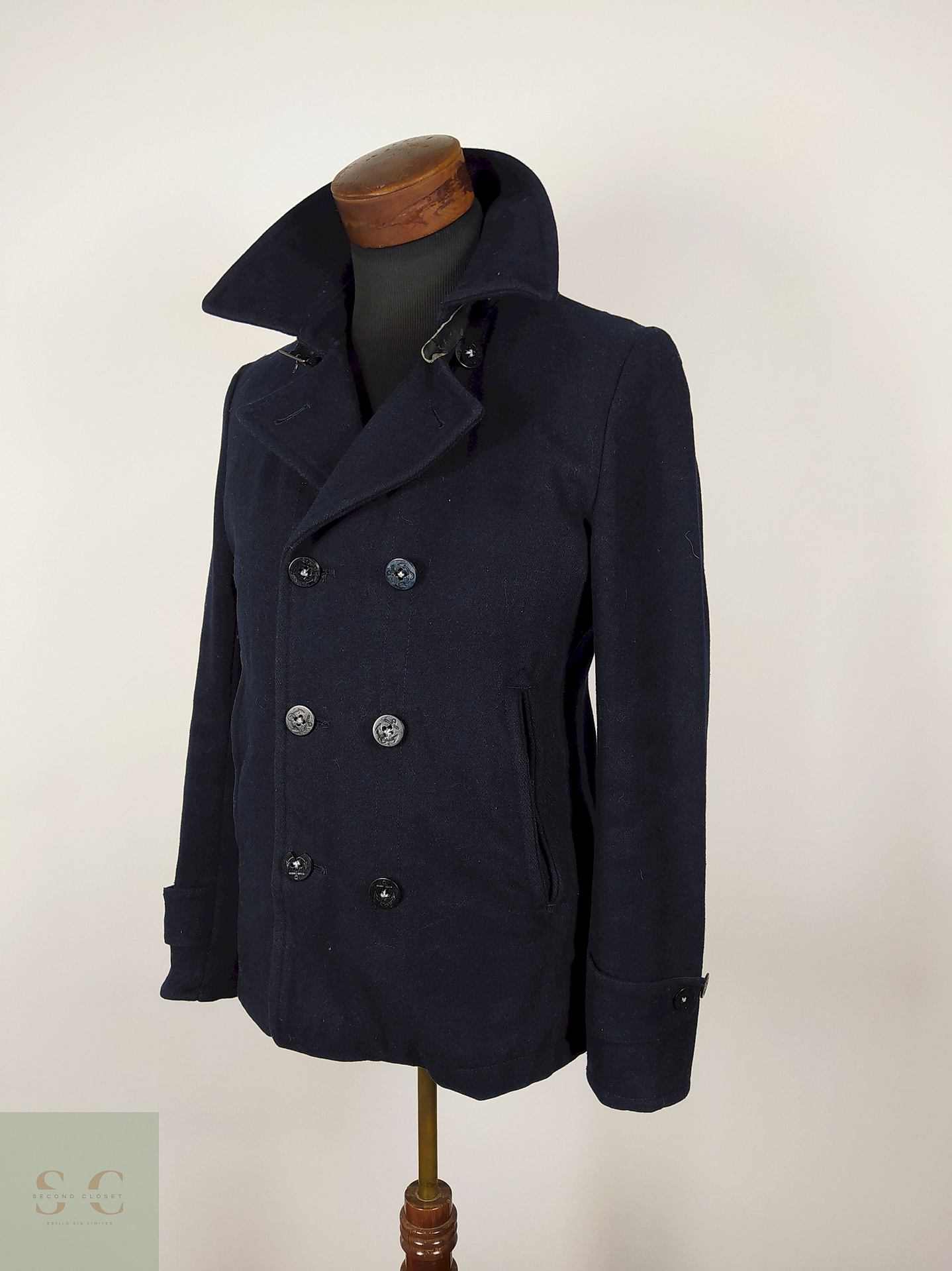 Abrigo Marinero lana hombre premium Azul TALLA SM Male & CO - AP247 2