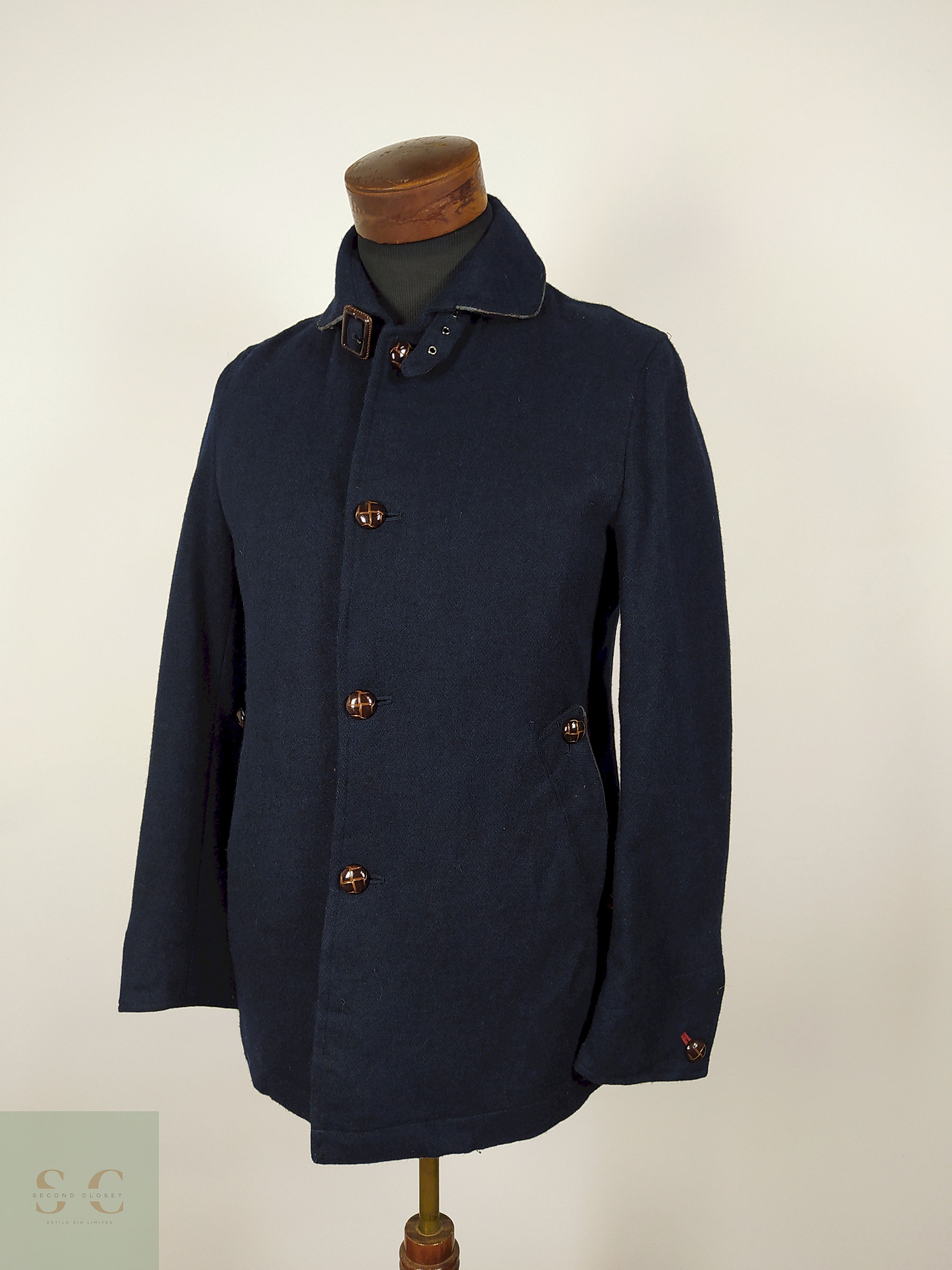 Abrigo lana hombre premium Azul TALLA XS Men's Melrose - AP248 2