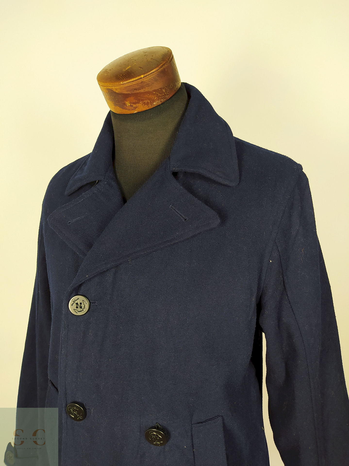 Abrigo Marinero lana premium Azul TALLA SM Peacoat - AP342 3