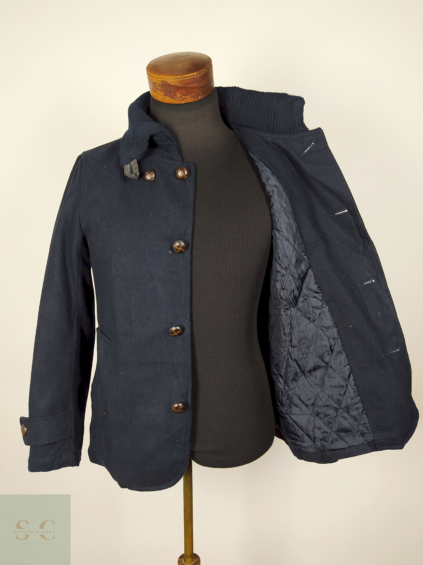 Abrigo Corto lana hombre premium Azul TALLA XS Nano Universe  4