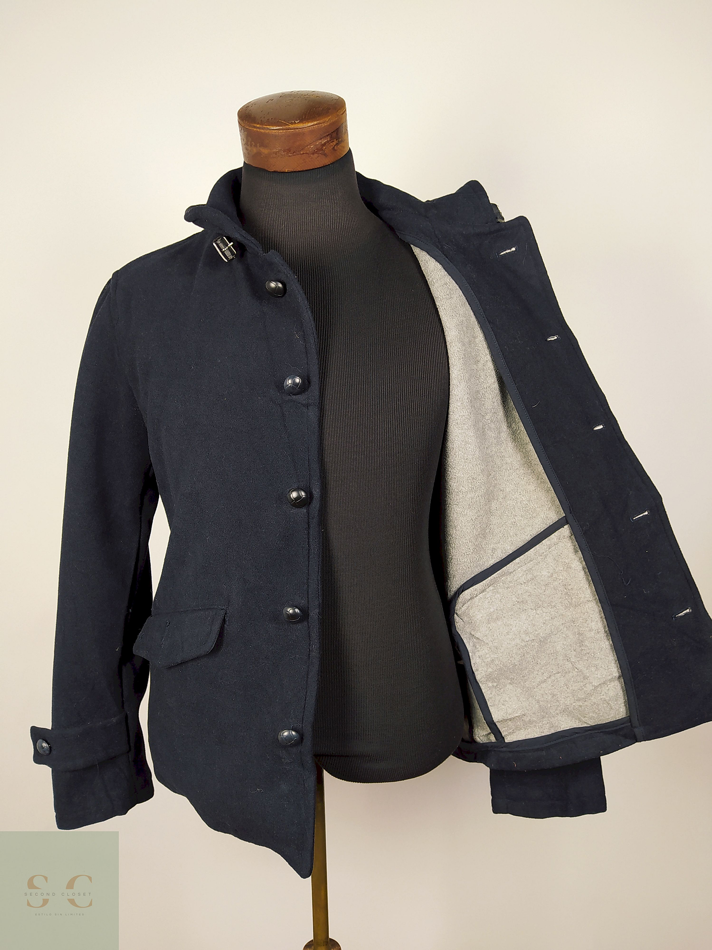 Abrigo corto lana hombre Azul TALLA M PLUS ONE - AP287 4