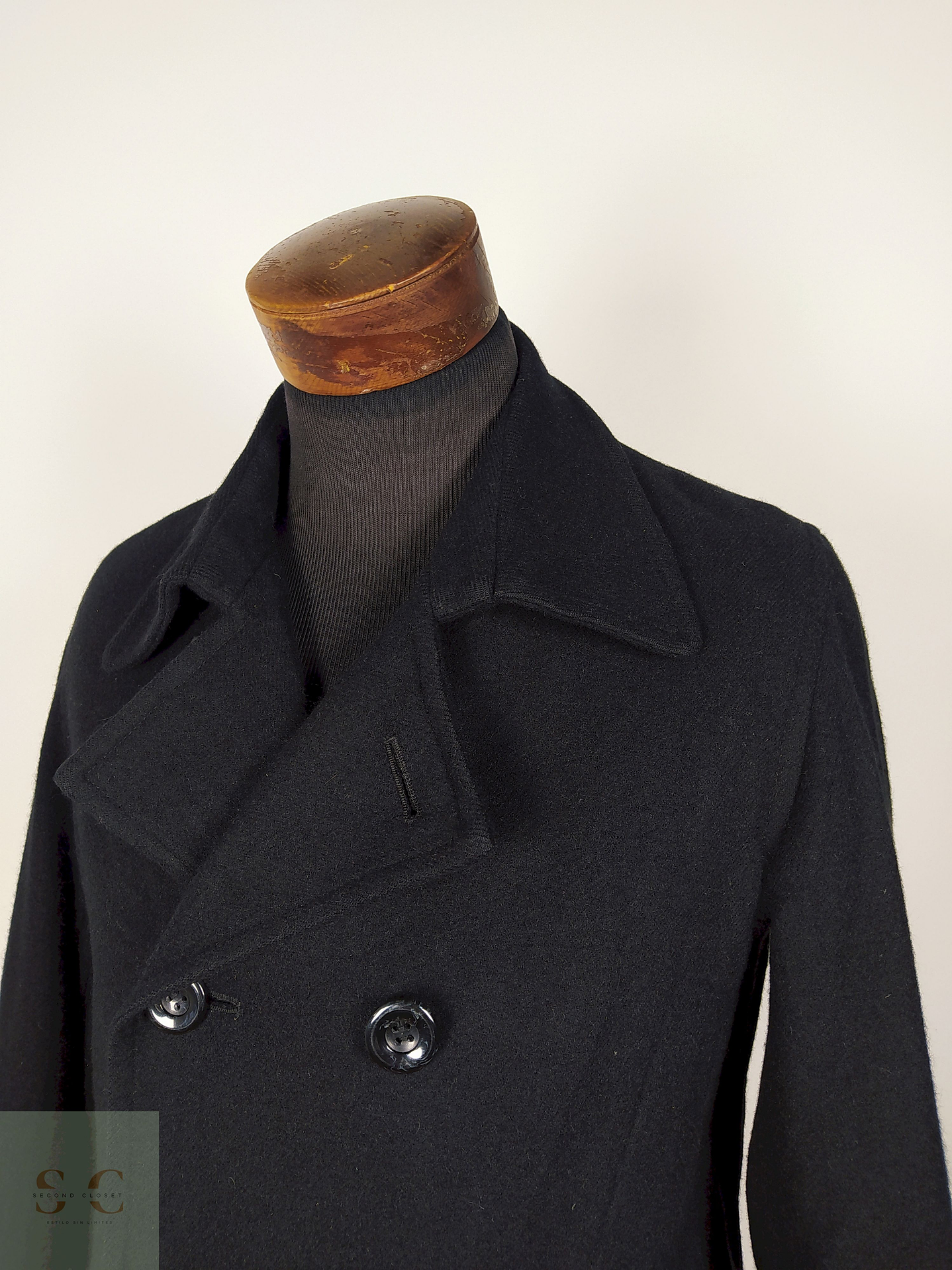 Abrigo Marinero lana hombre premium Negro TALLA XS Victim - AP345 3