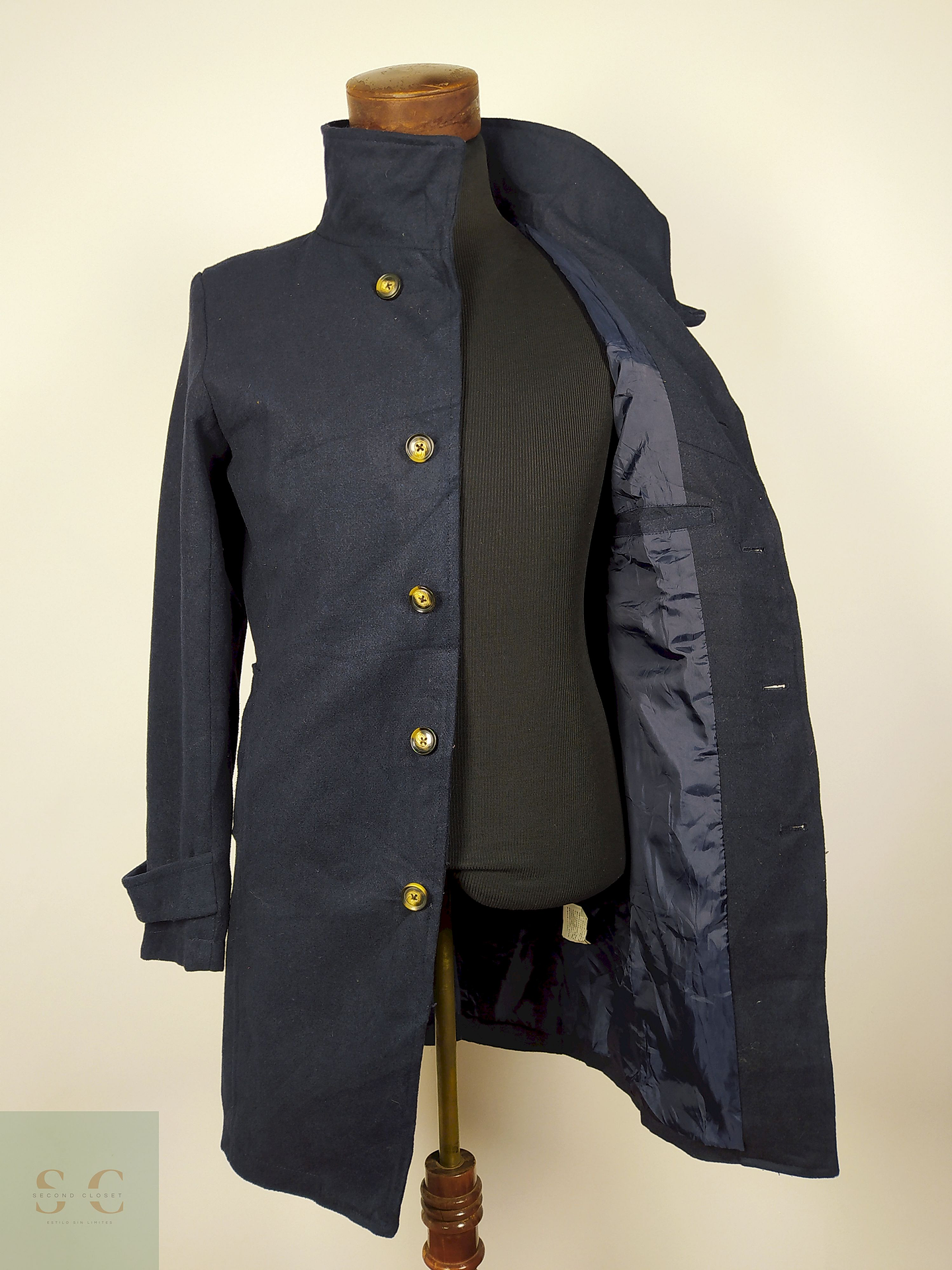 Abrigo hombre moderno azul juvenil TALLA XS Beno Exclusive Label - AP291 4