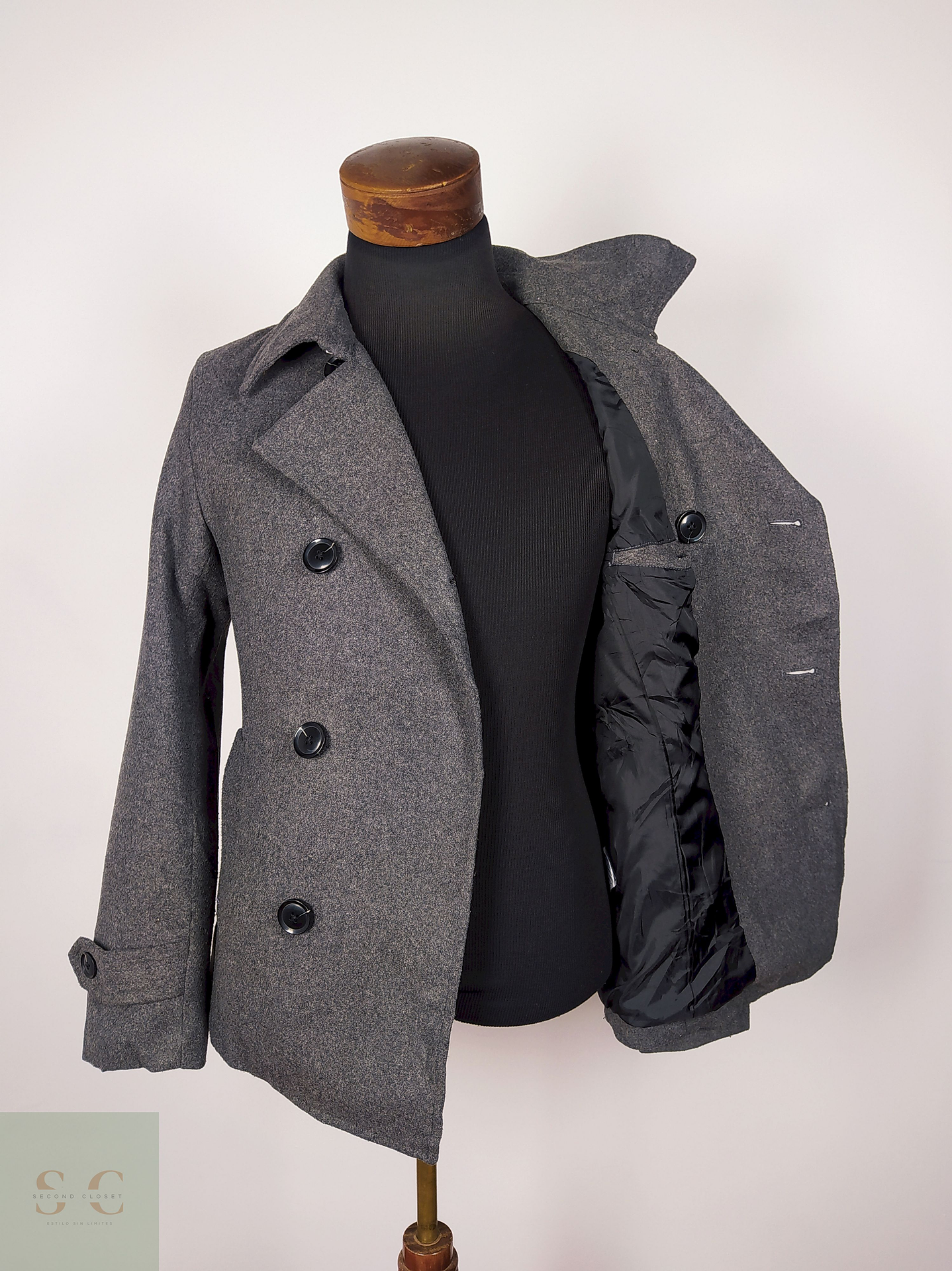 Abrigo Marinero lana hombre premium Plomo TALLA XS CONFIRM - AP340 4