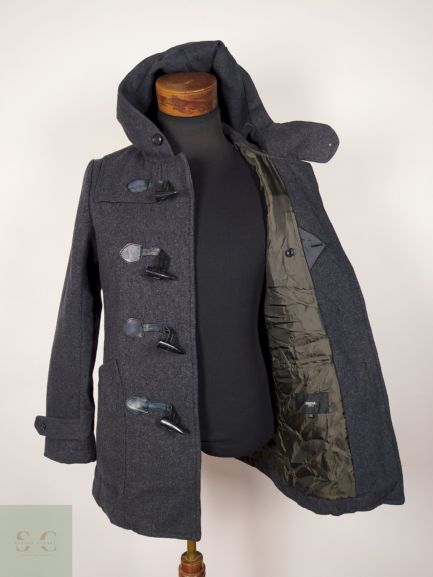 Abrigo mujer Montgomery lana premium Plomo TALLA SM Nicole - AP341 4