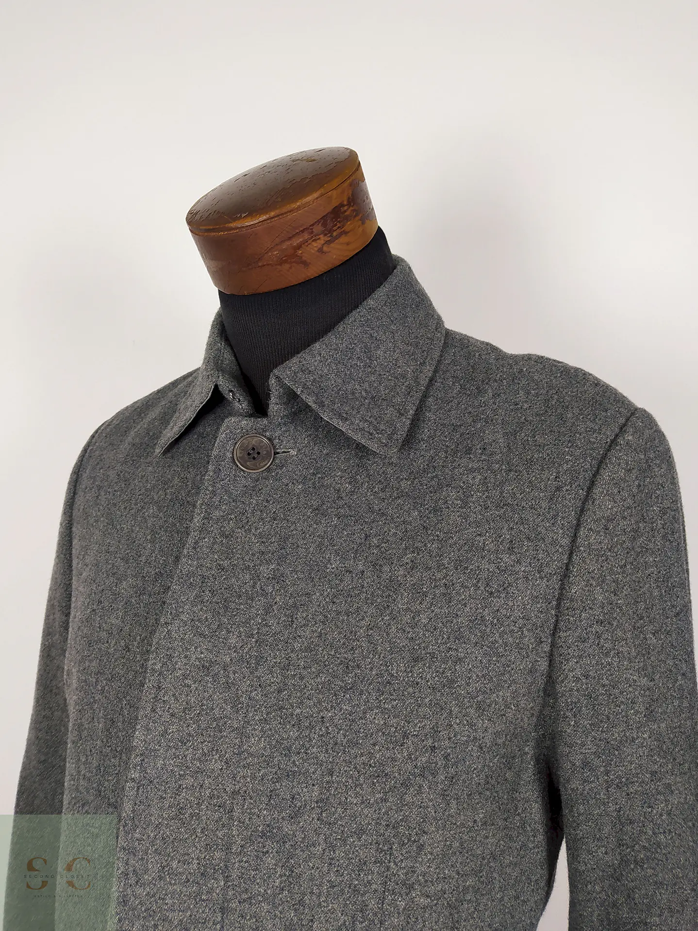 Abrigo lana premium hombre Plomo Talla SM Theory - AP240 4