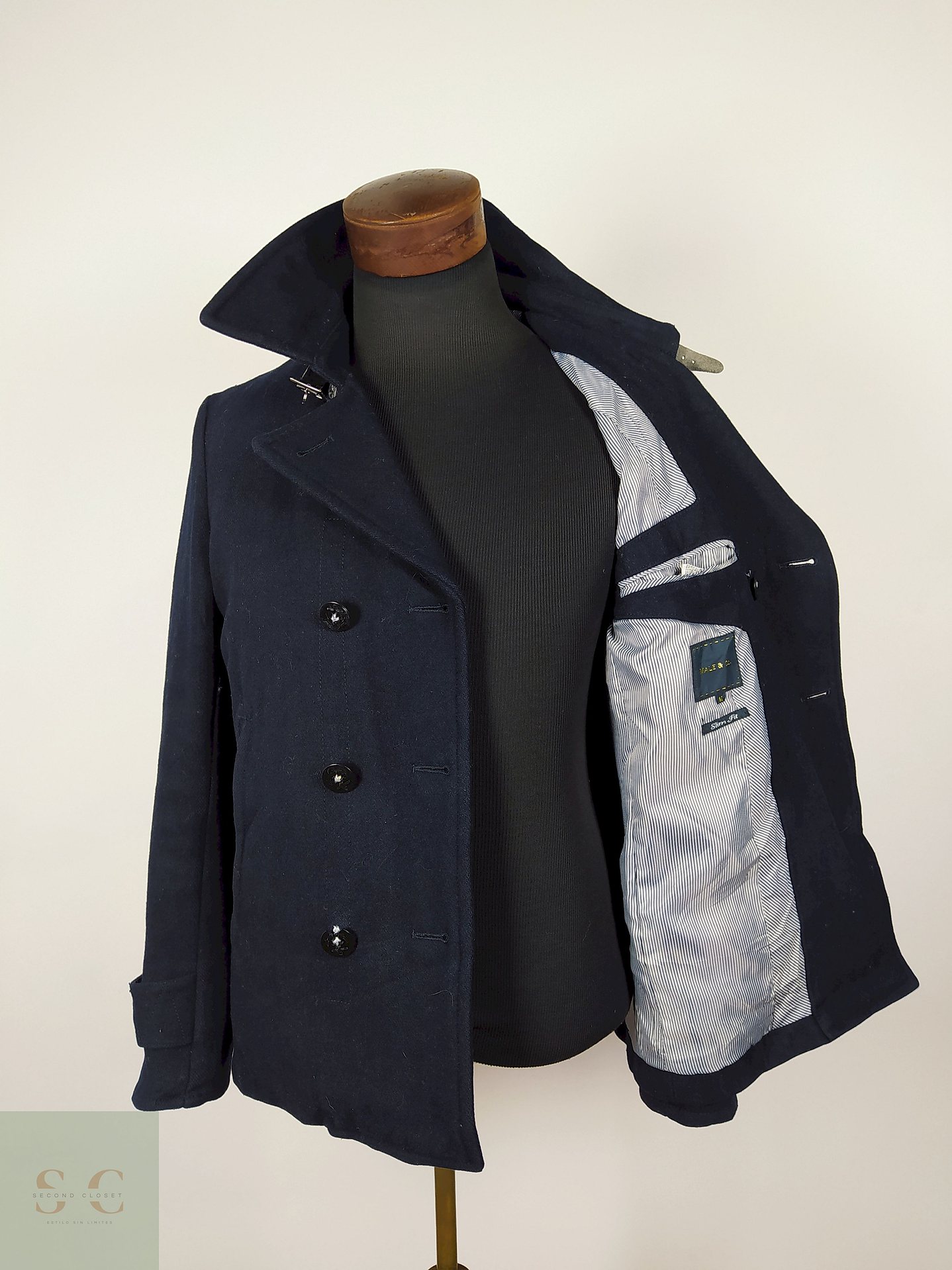 Abrigo Marinero lana hombre premium Azul TALLA SM Male & CO - AP247 4