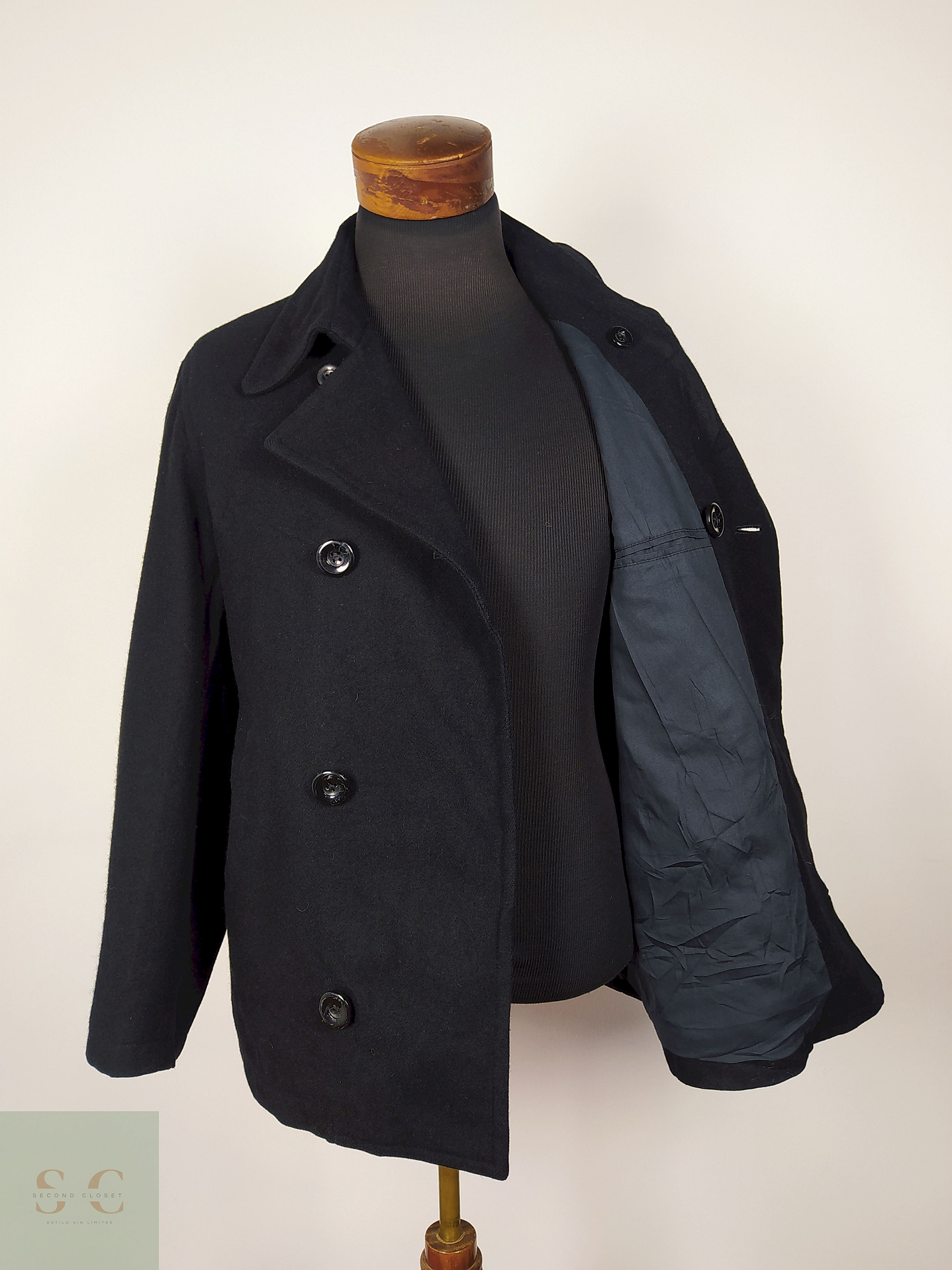 Abrigo Marinero lana hombre premium Negro TALLA XS Victim - AP345 4