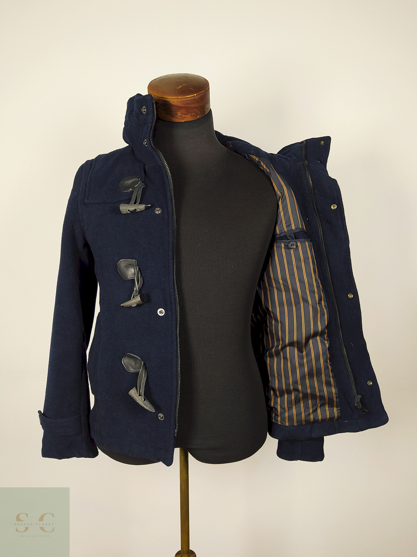 Abrigo Montgomery lana hombre premium Azul TALLA XS Haré - AP344 4