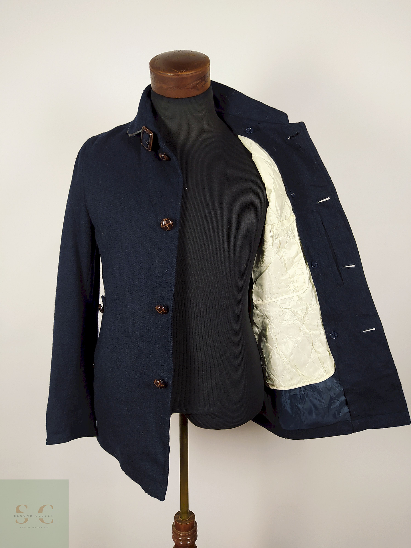 Abrigo lana hombre premium Azul TALLA XS Men's Melrose - AP248 4