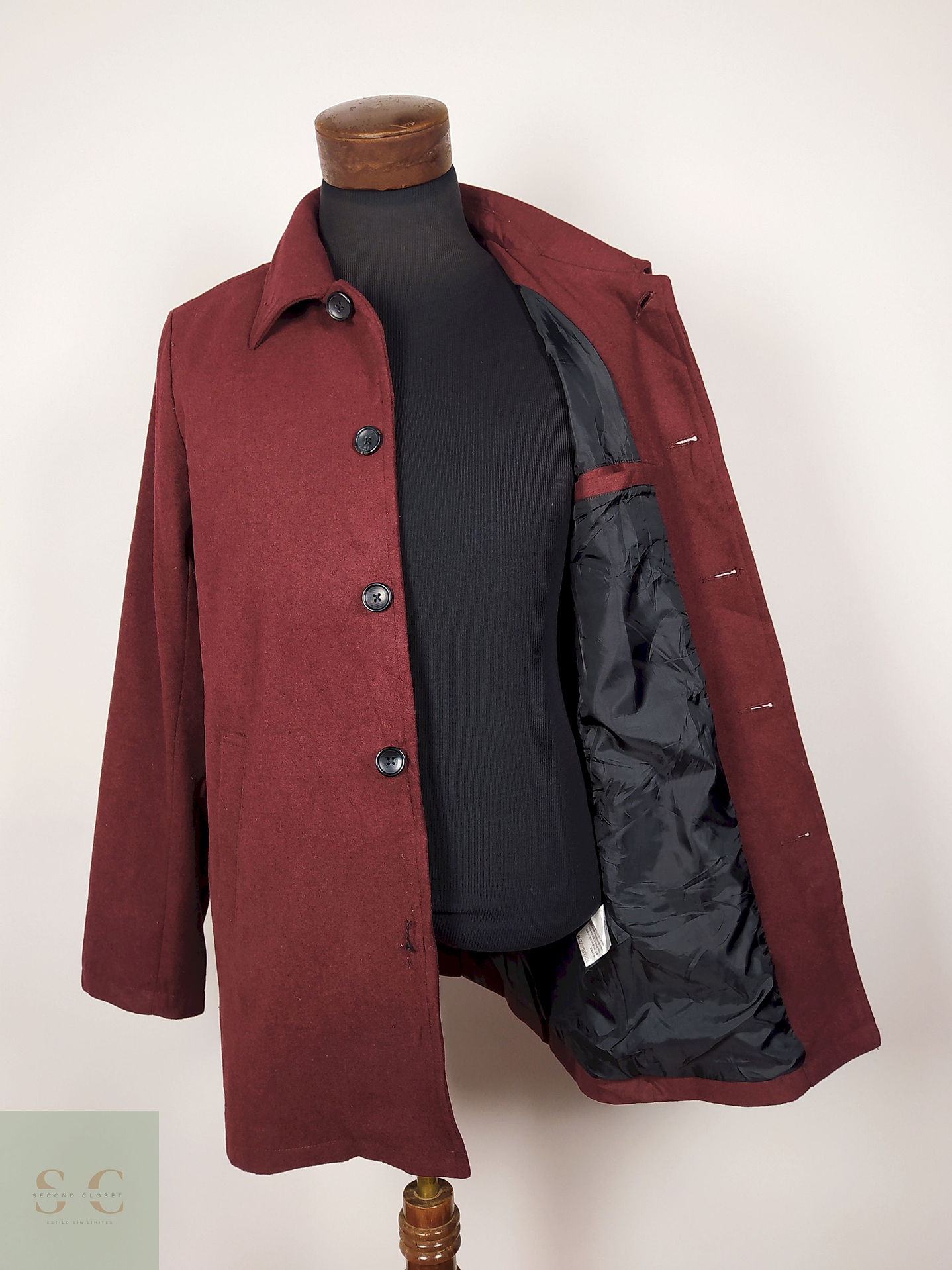 Abrigo semi formal hombre Burdeos TALLA M CORISCO - AP298 4