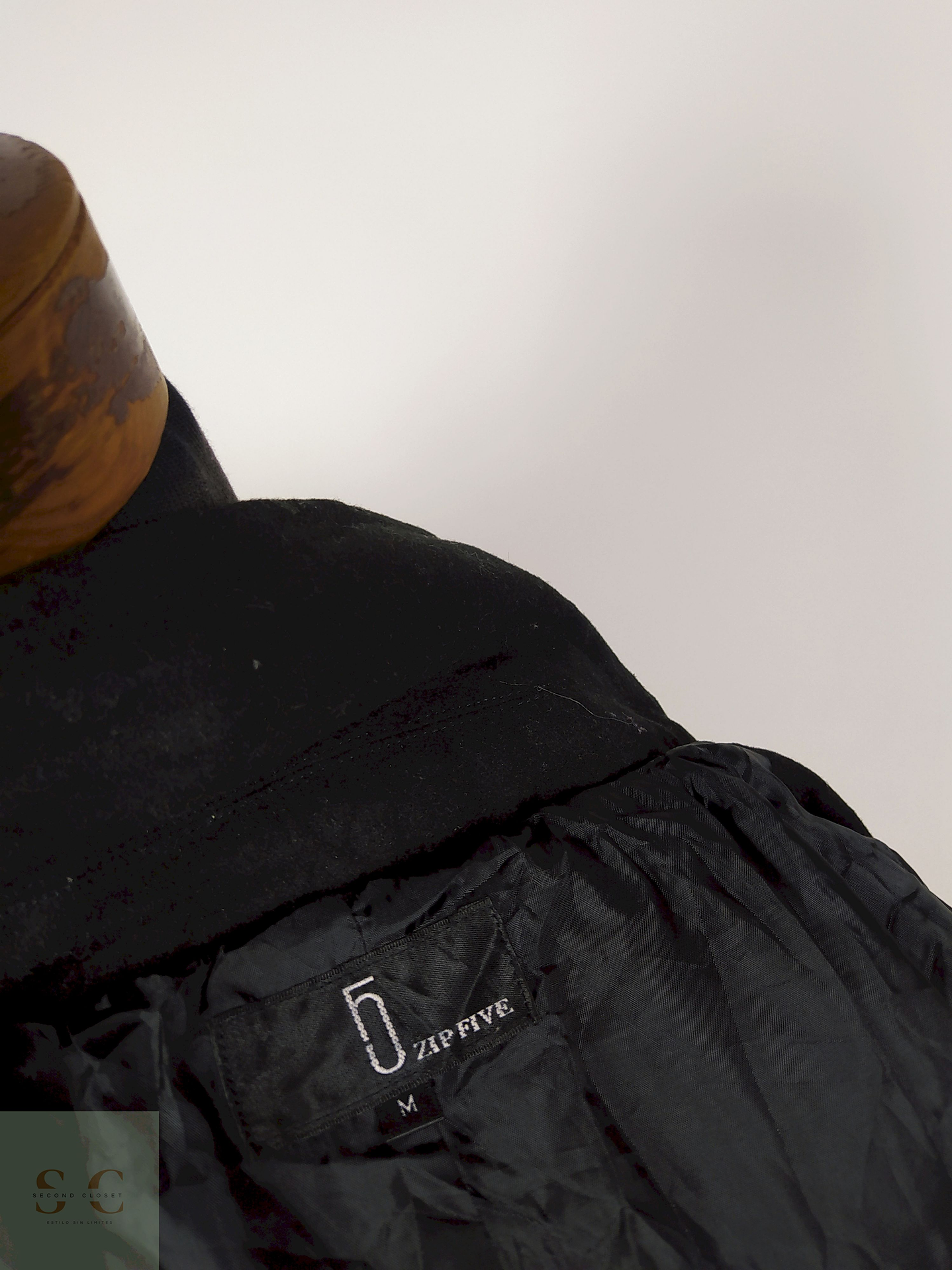 Abrigo Marinero lana hombre premium Negro TALLA S ZIP-5 - AP243 5