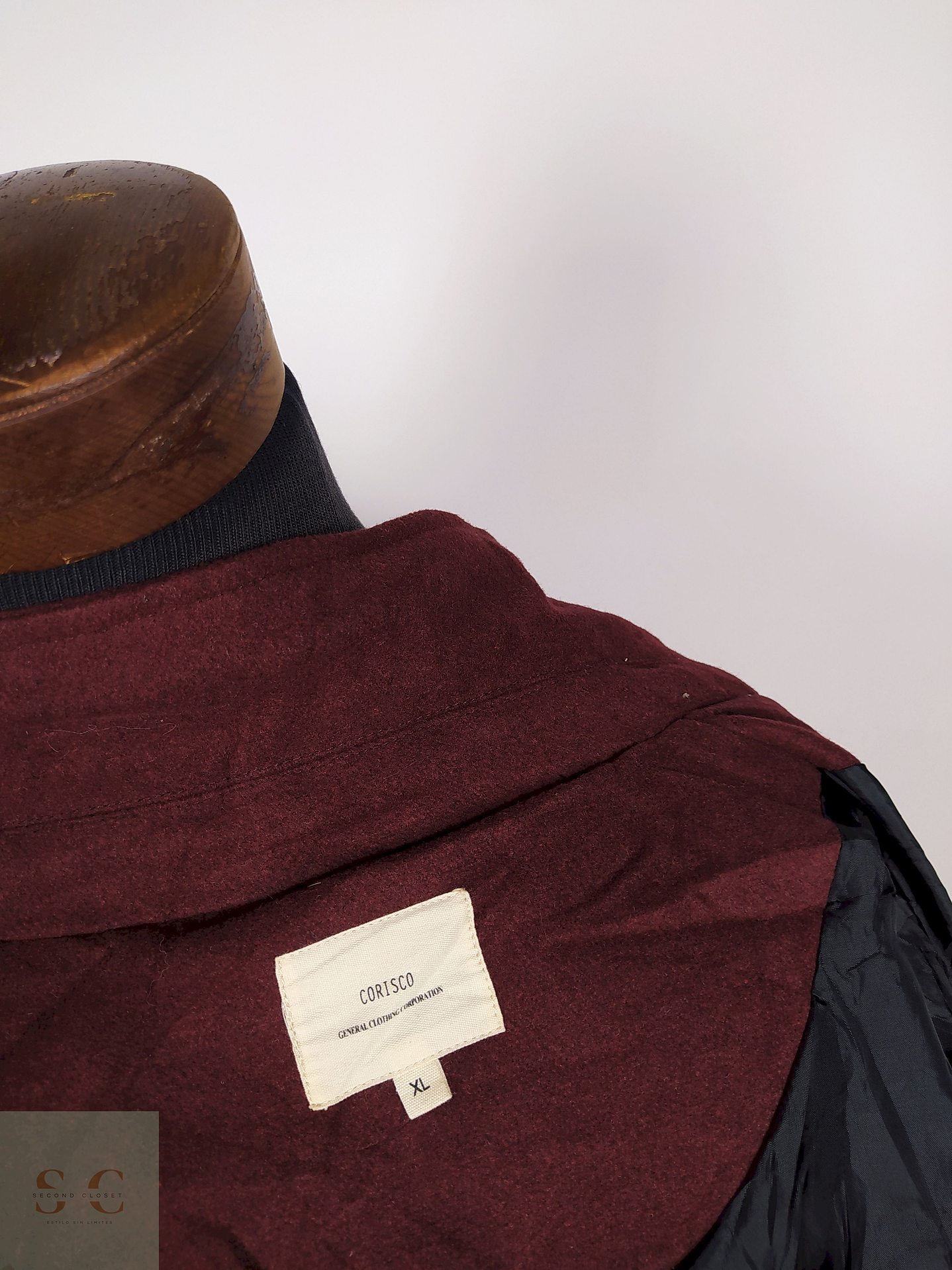 Abrigo semi formal hombre Burdeos TALLA M CORISCO - AP298 5