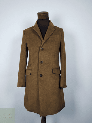 Abrigo elegante semi formal hombre camel TALLA S GU  - AP302