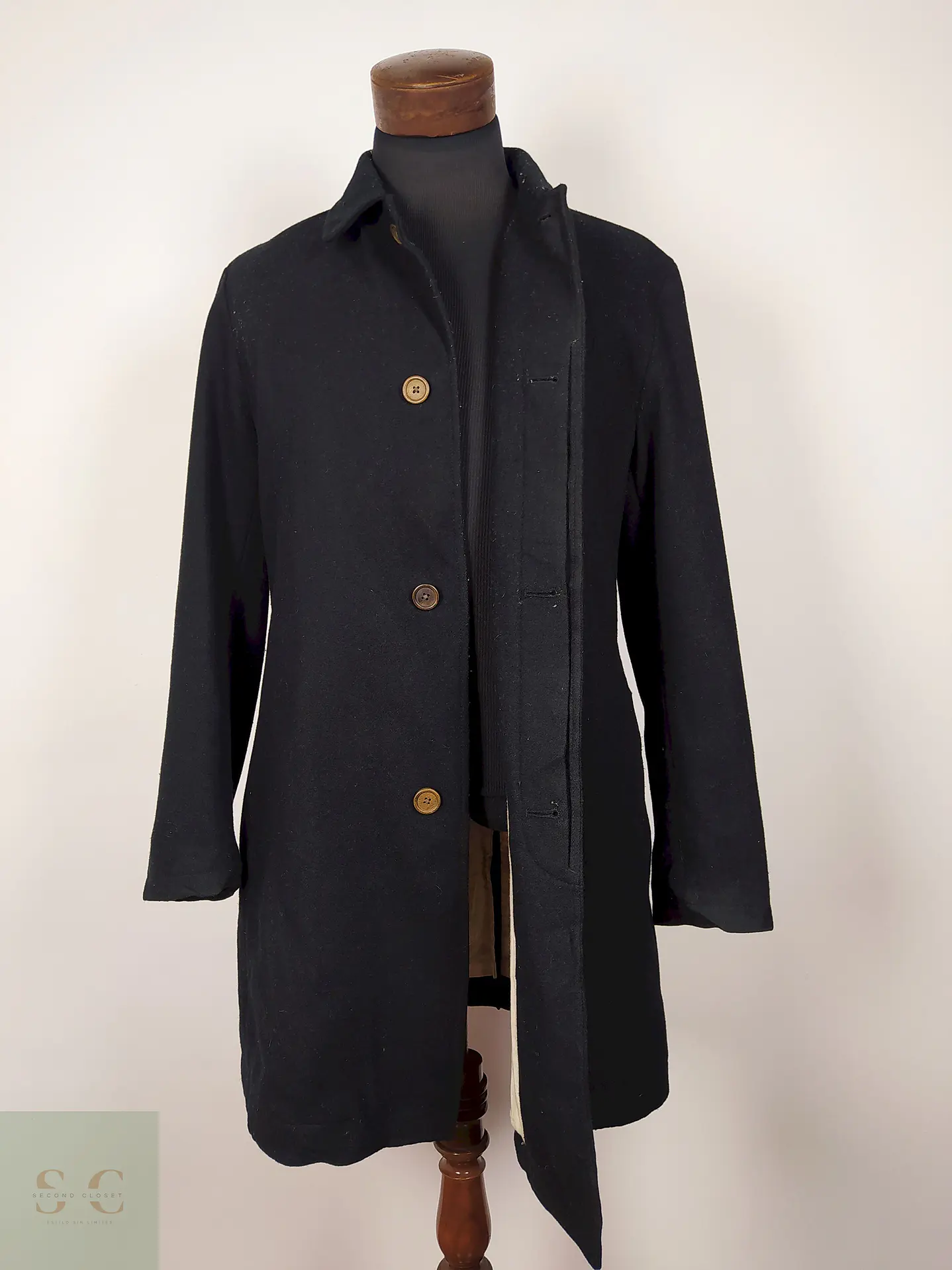 Abrigo elegante lana hombre premium TALLA M MUJI JAPAN - AP303 1
