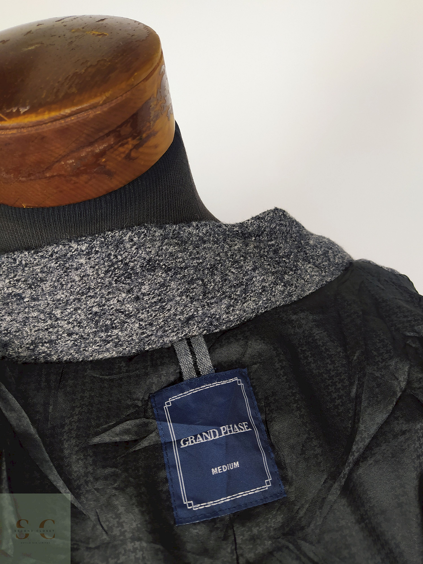 Abrigo Corto lana premium hombre Plomo TALLA XS Grand Phase - AP246 5