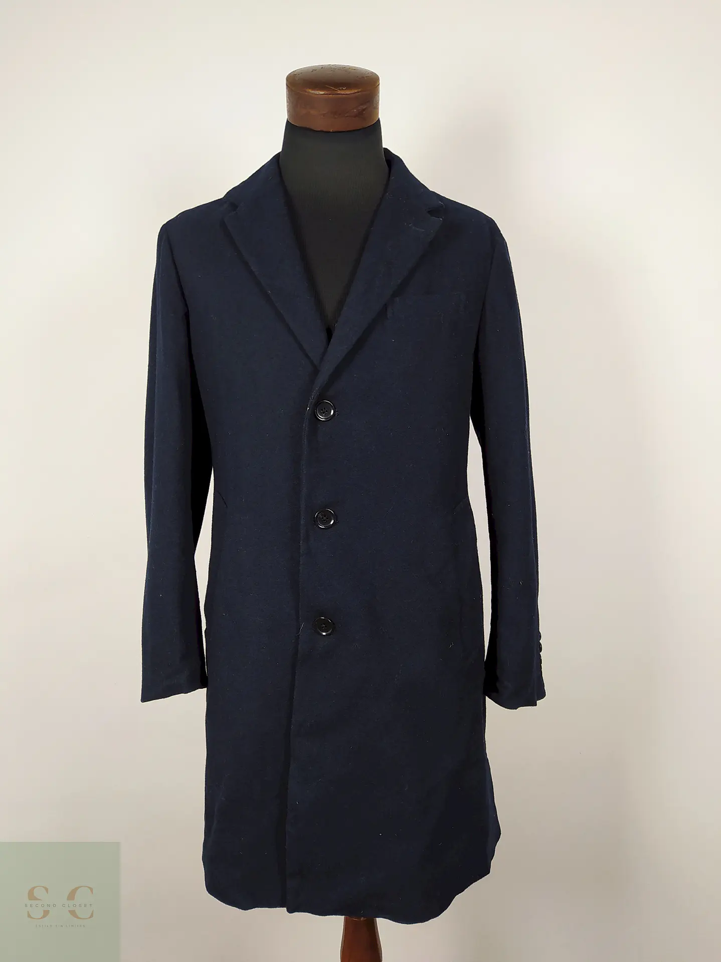 Abrigo elegante lana hombre premium Azul TALLA SM GU - AP254 1