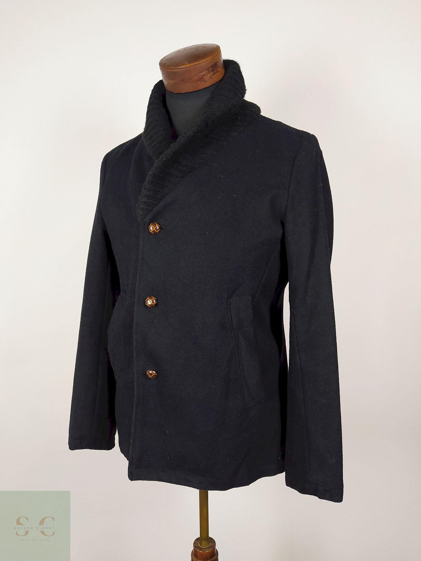 Abrigo lana hombre premium Azul Oscuro TALLA S Rageblue - AP251 2