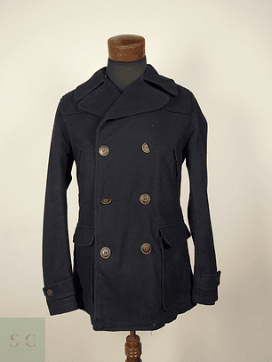 Abrigo marinero lana hombre premium azul TALLA M H&M - AP308