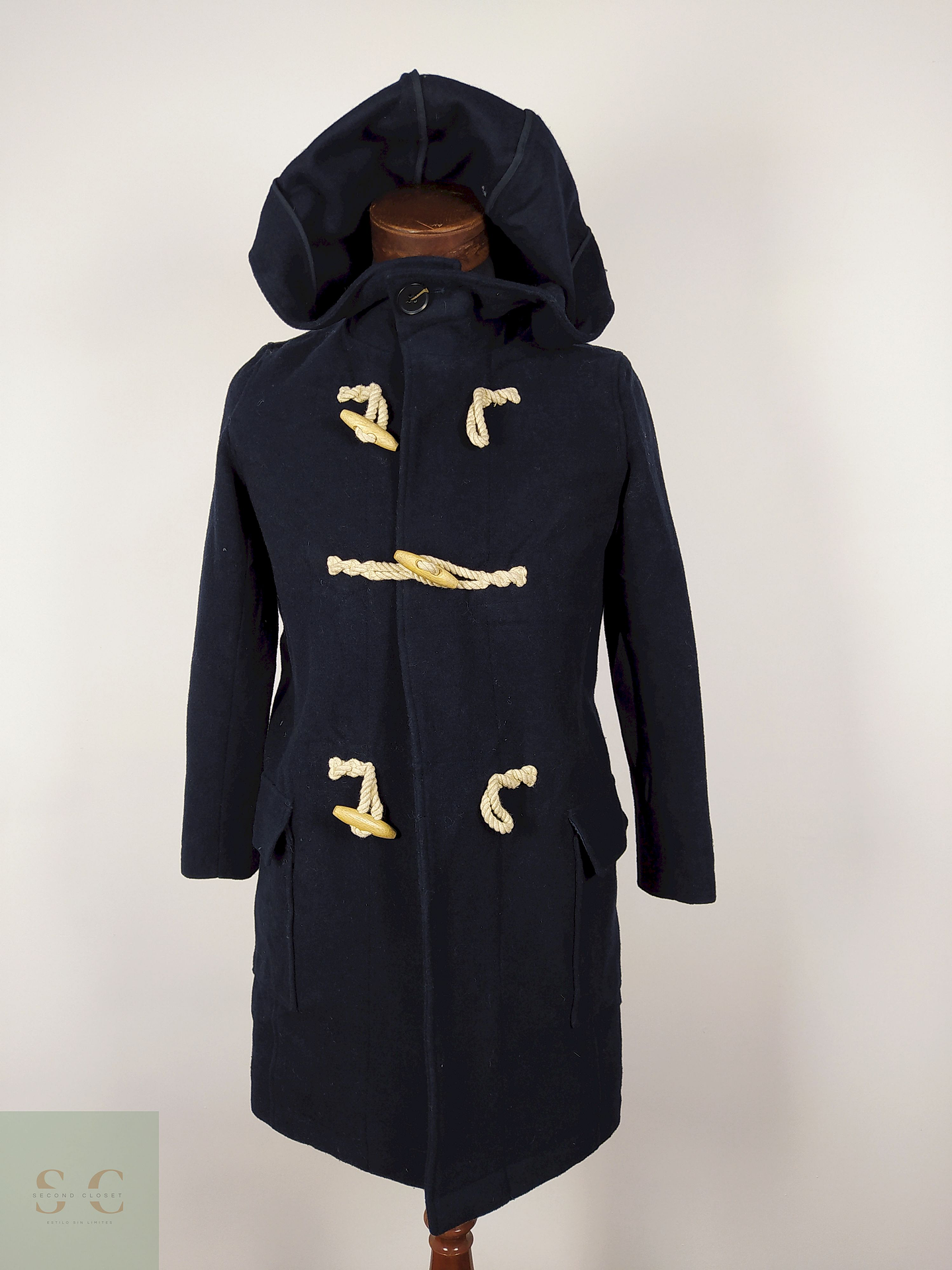 Abrigo Montgomery lana mujer premium Azul TALLA SM ungrid - AP257 1