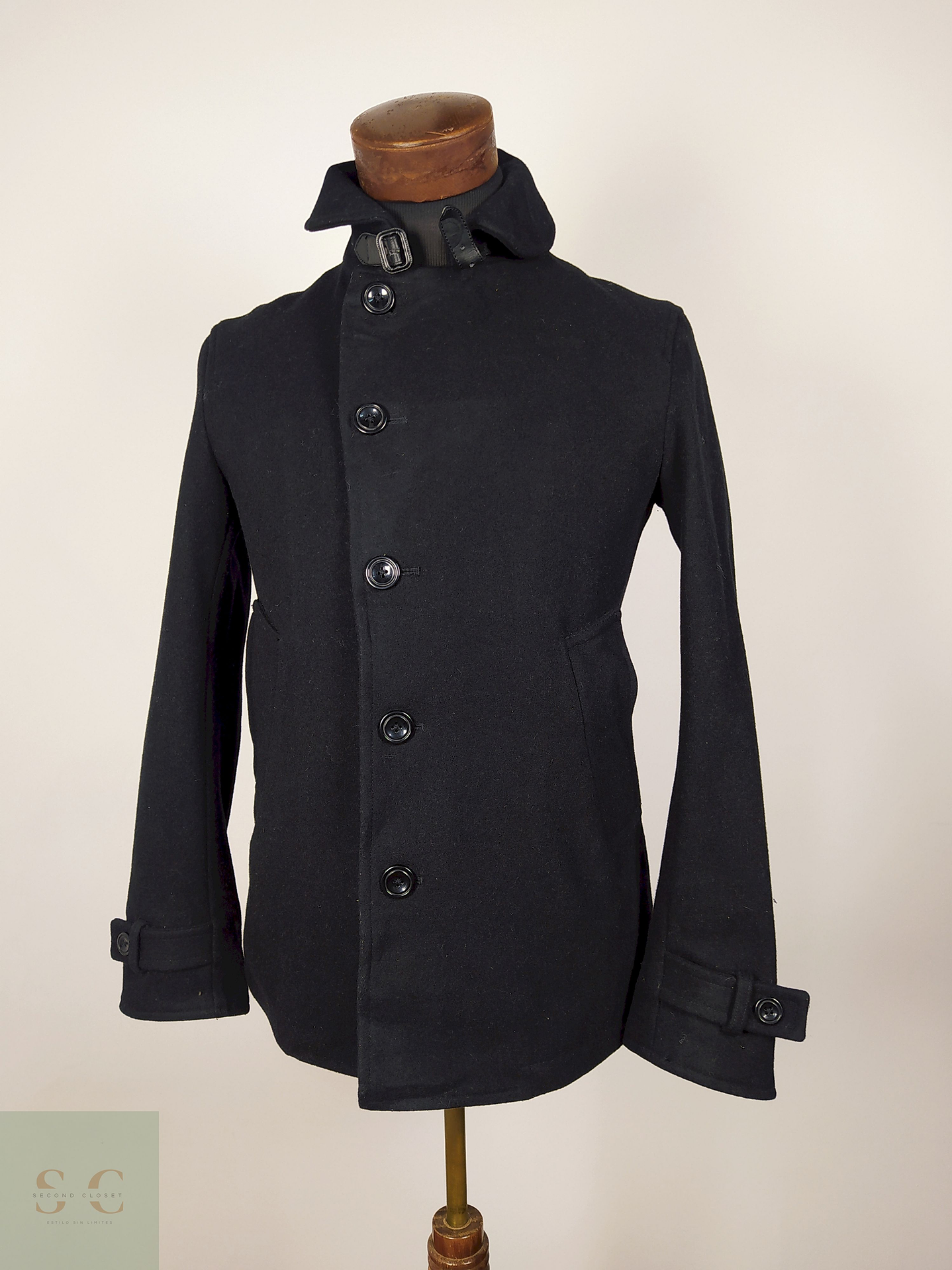 Abrigo lana hombre premium negro TALLA S AUDIENCE - AP307 1