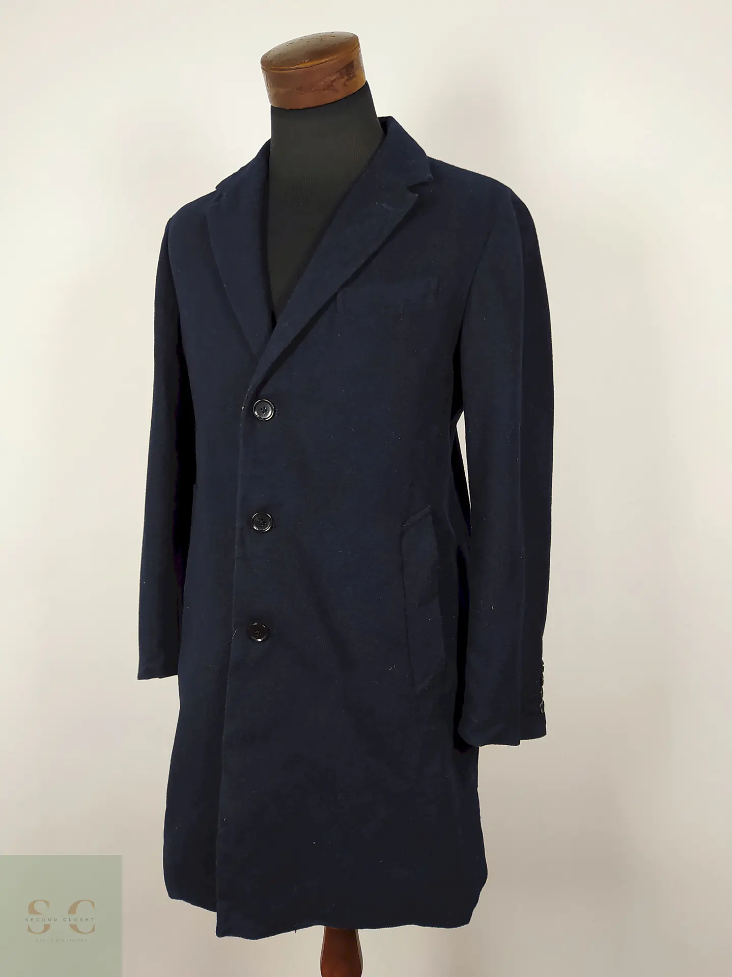 Abrigo elegante lana hombre premium Azul TALLA SM GU - AP254 2