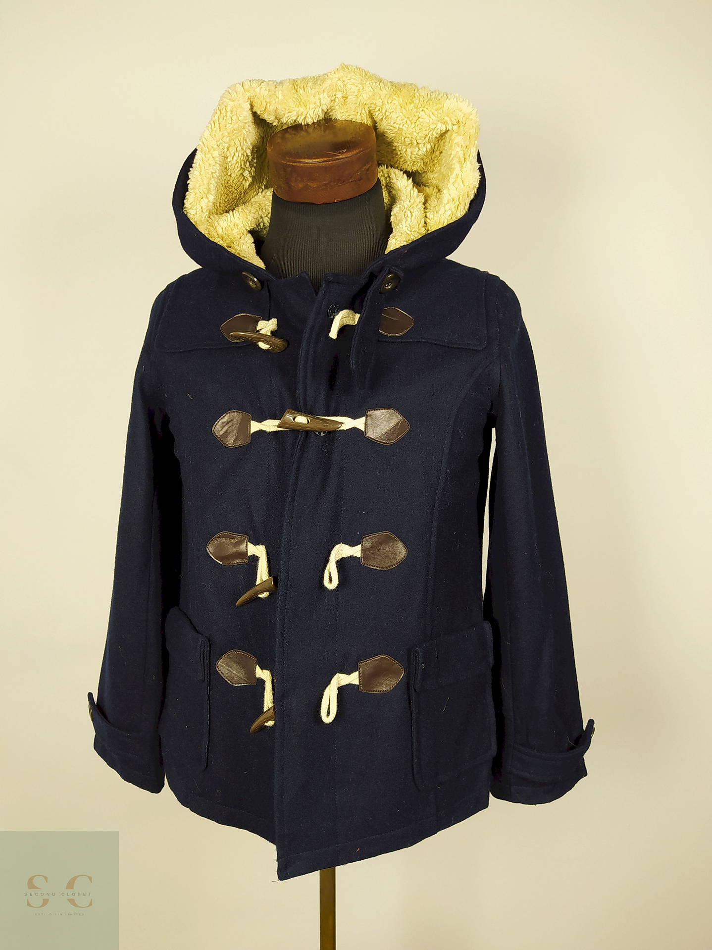 Abrigo mujer Montgomery lana AZUL Talla S CLEF DE SOL - AP317 1