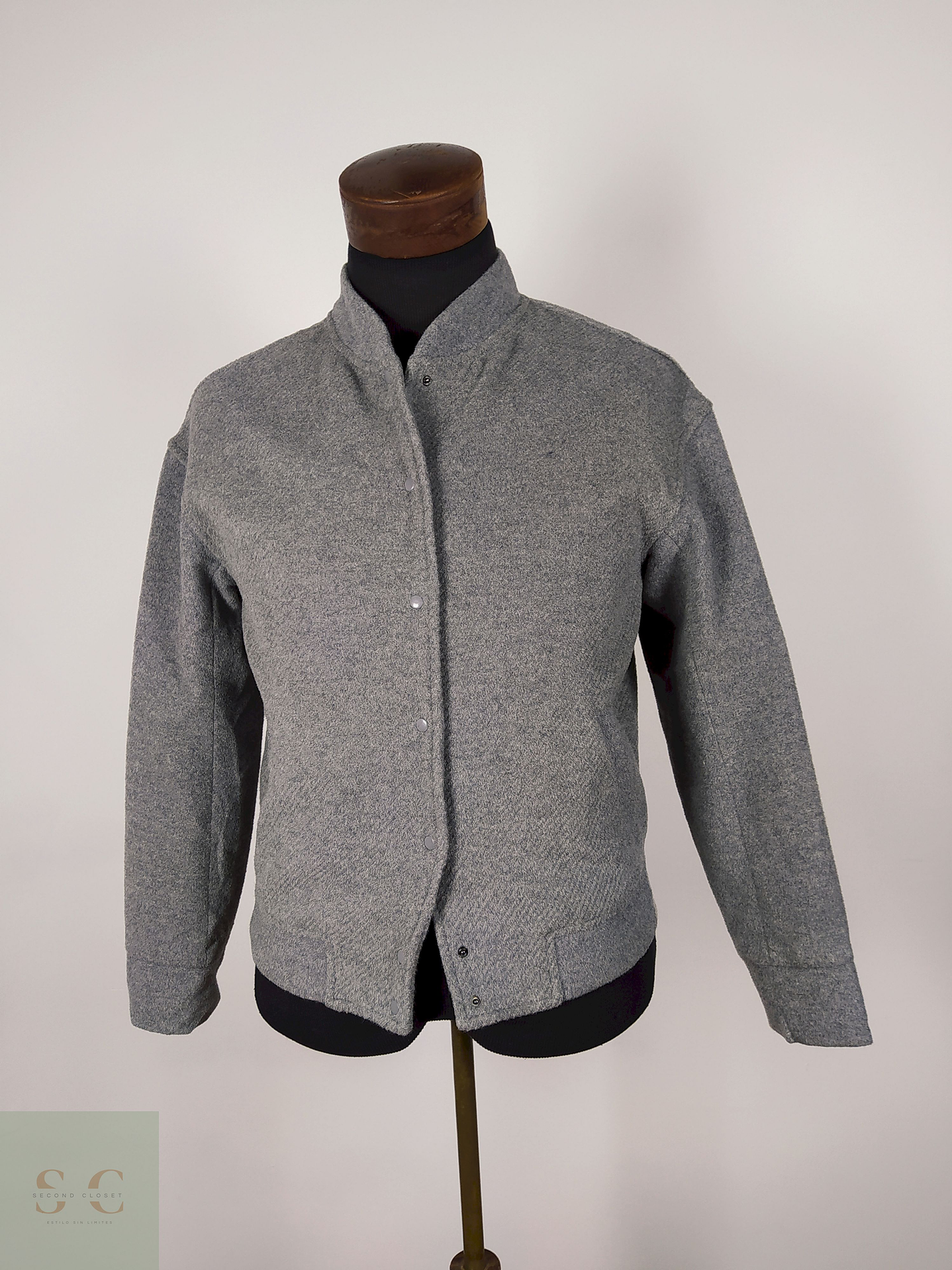 Chaqueta Corta lana mujer premium Gris TALLA M Le Ciel Bleu - AP262 1