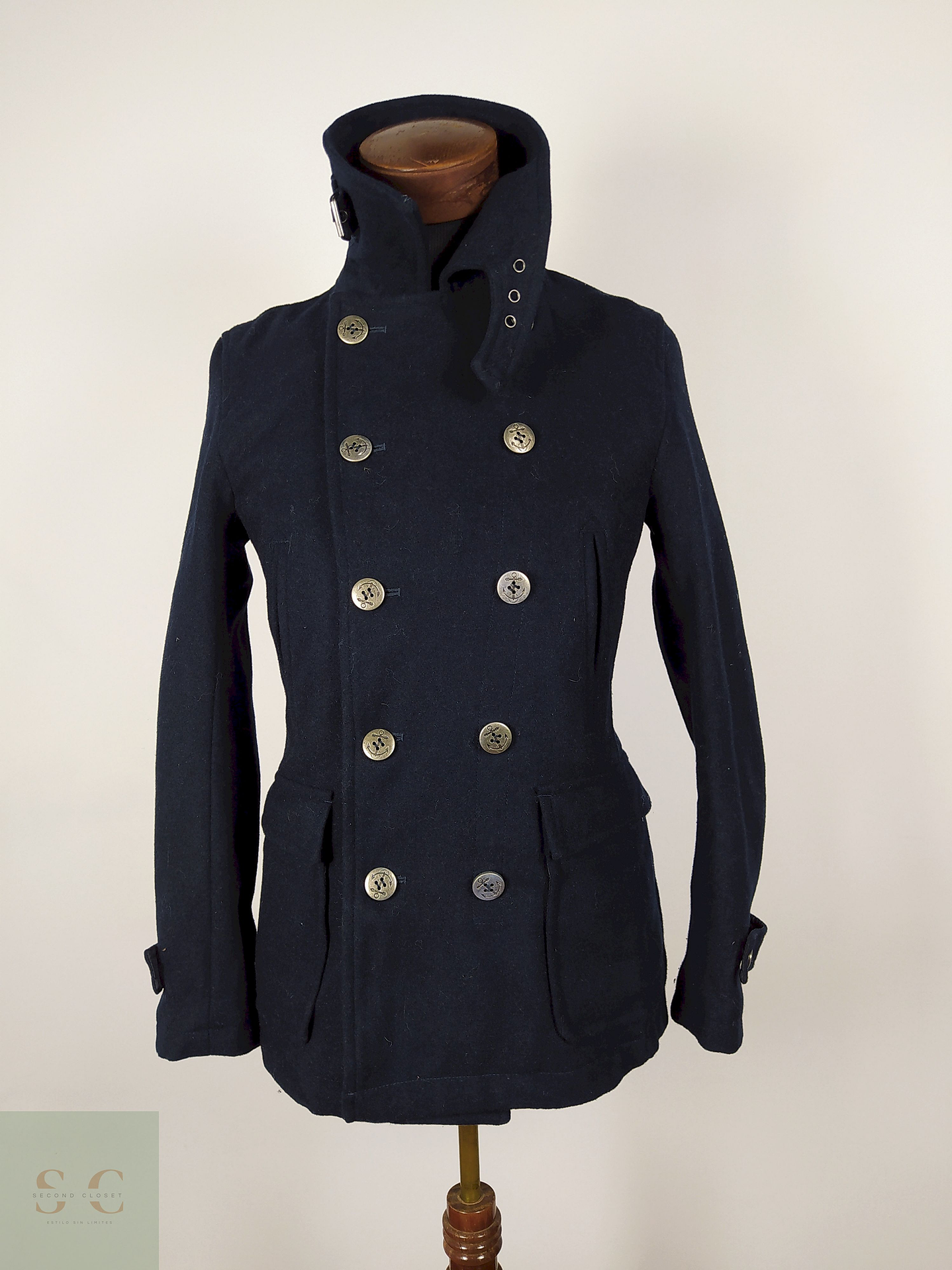 Abrigo Marinero lana hombre premium Azul TALLA XS ALLISTAIR - AP263 1