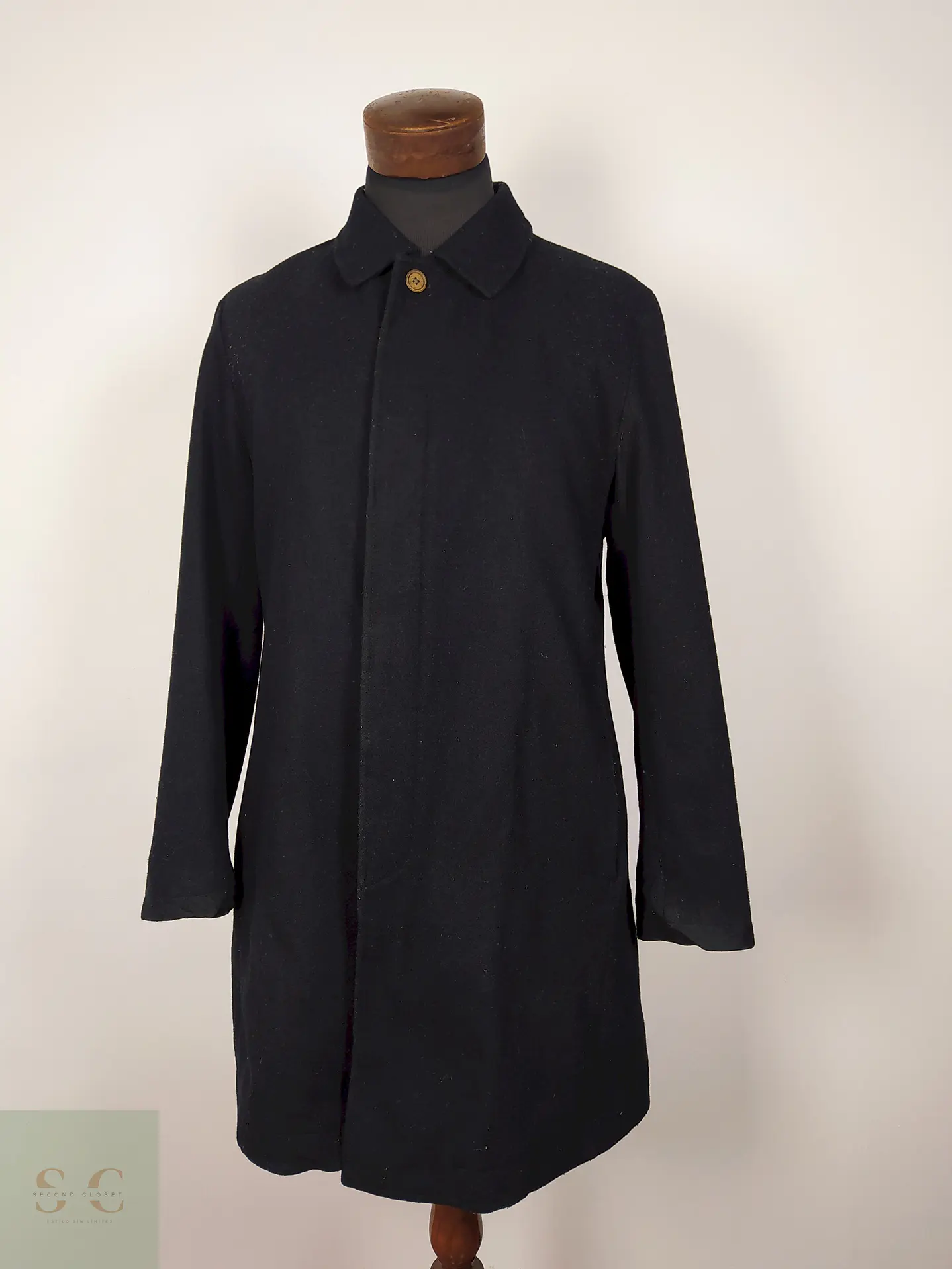 Abrigo elegante lana hombre premium TALLA M MUJI JAPAN - AP303 3