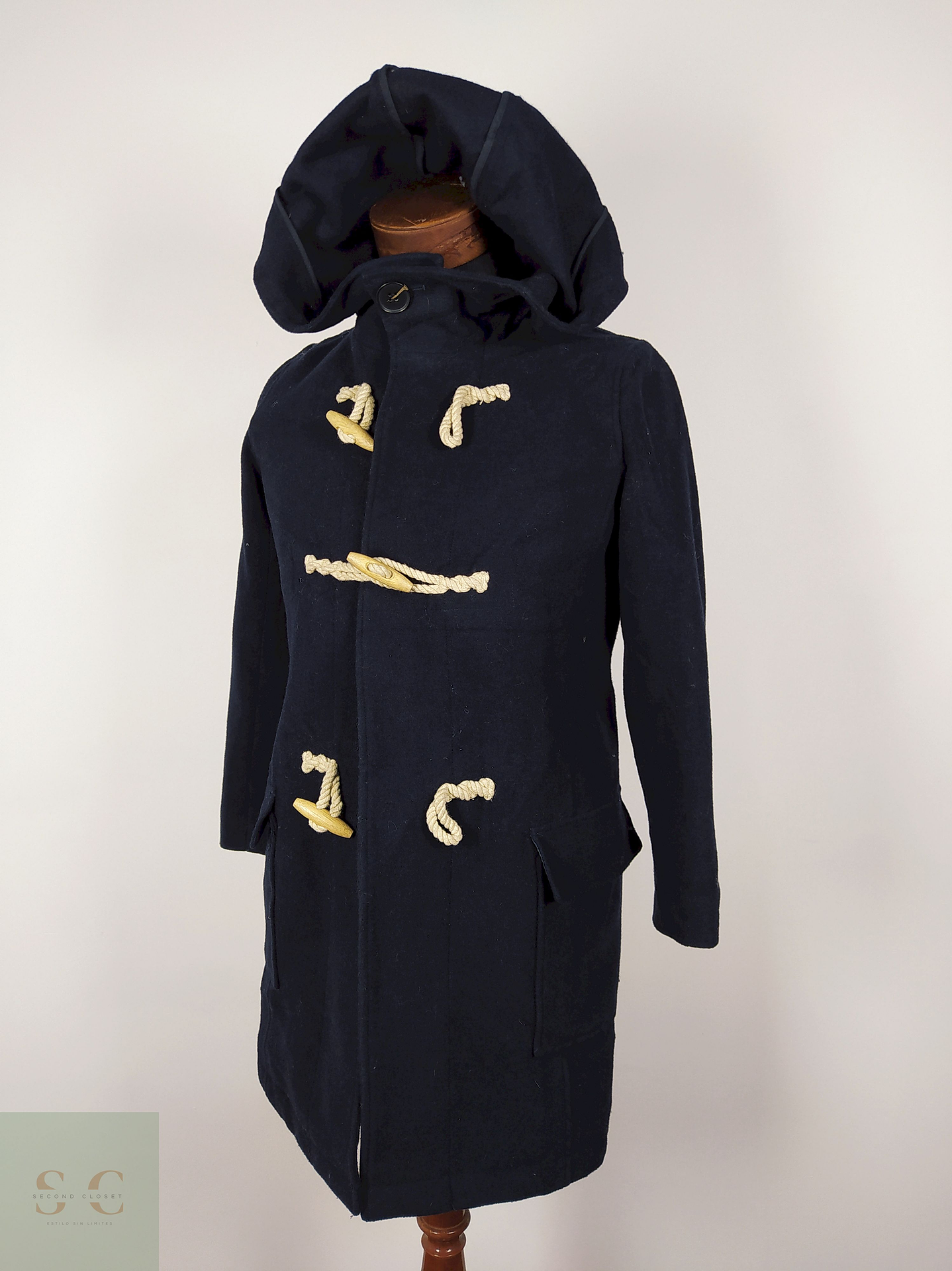 Abrigo Montgomery lana mujer premium Azul TALLA SM ungrid - AP257 2