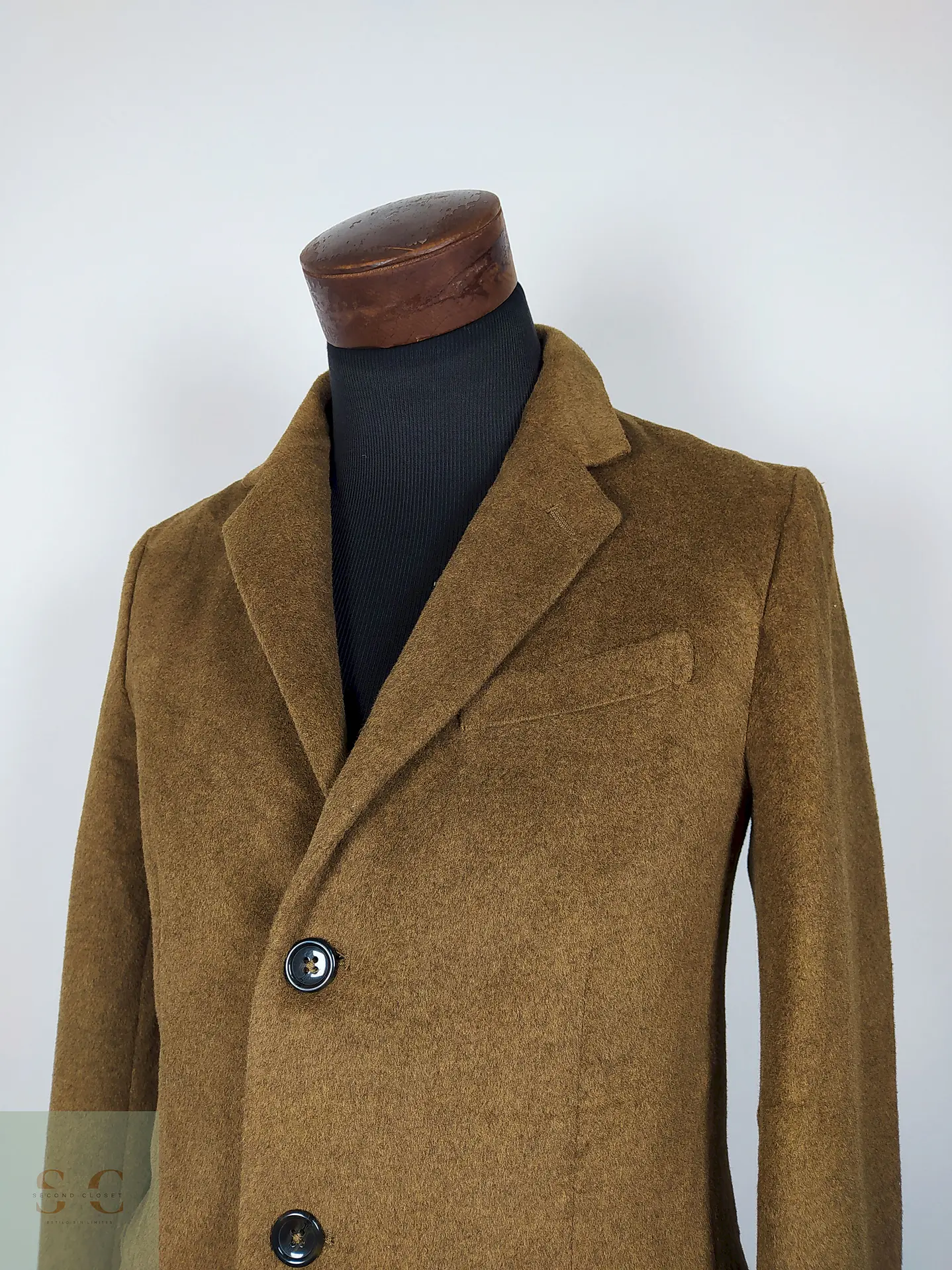 Abrigo elegante semi formal hombre camel TALLA S GU  - AP302 3