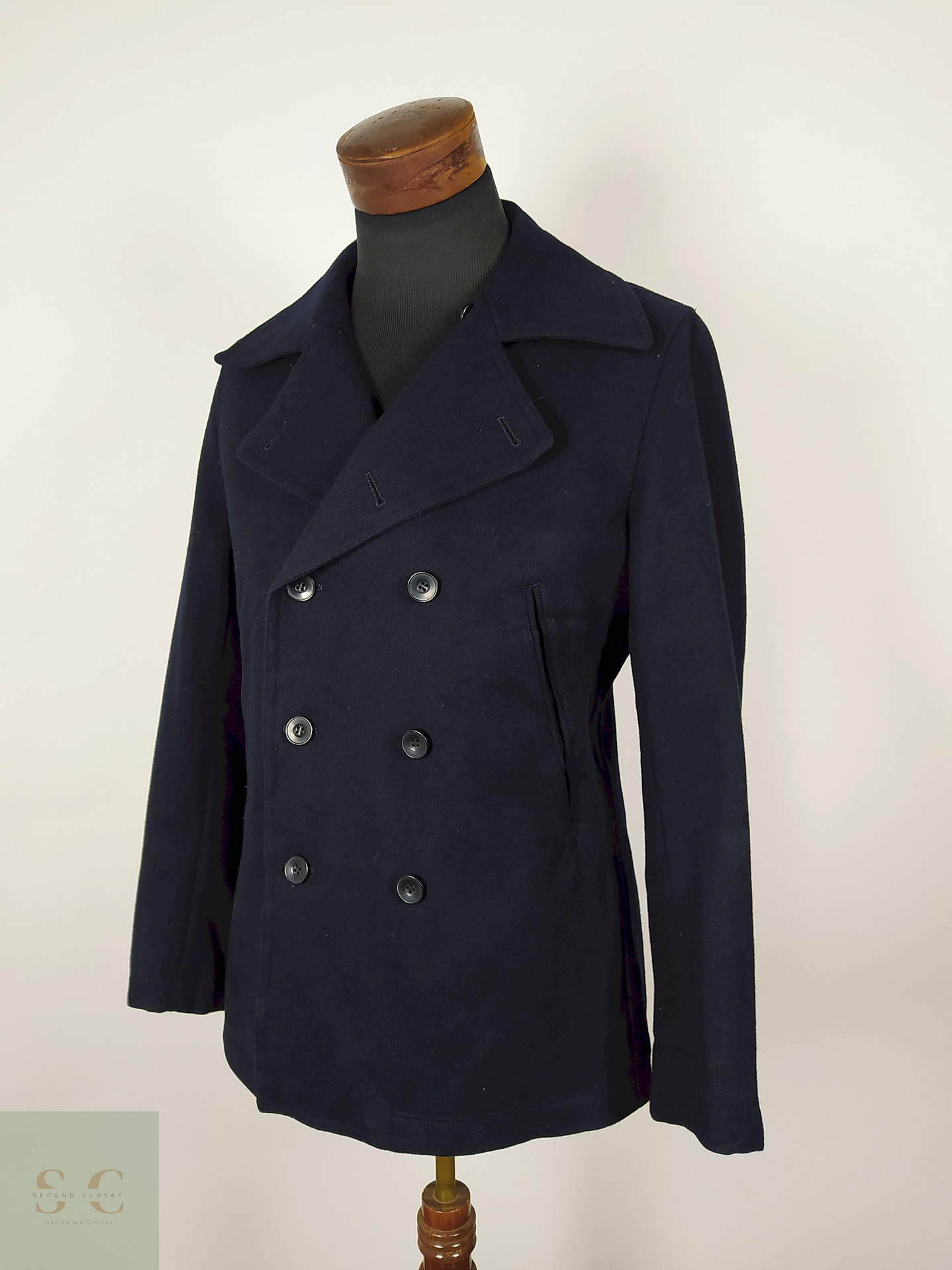 Abrigo Marinero lana hombre premium Azul TALLA S  - AP259 2