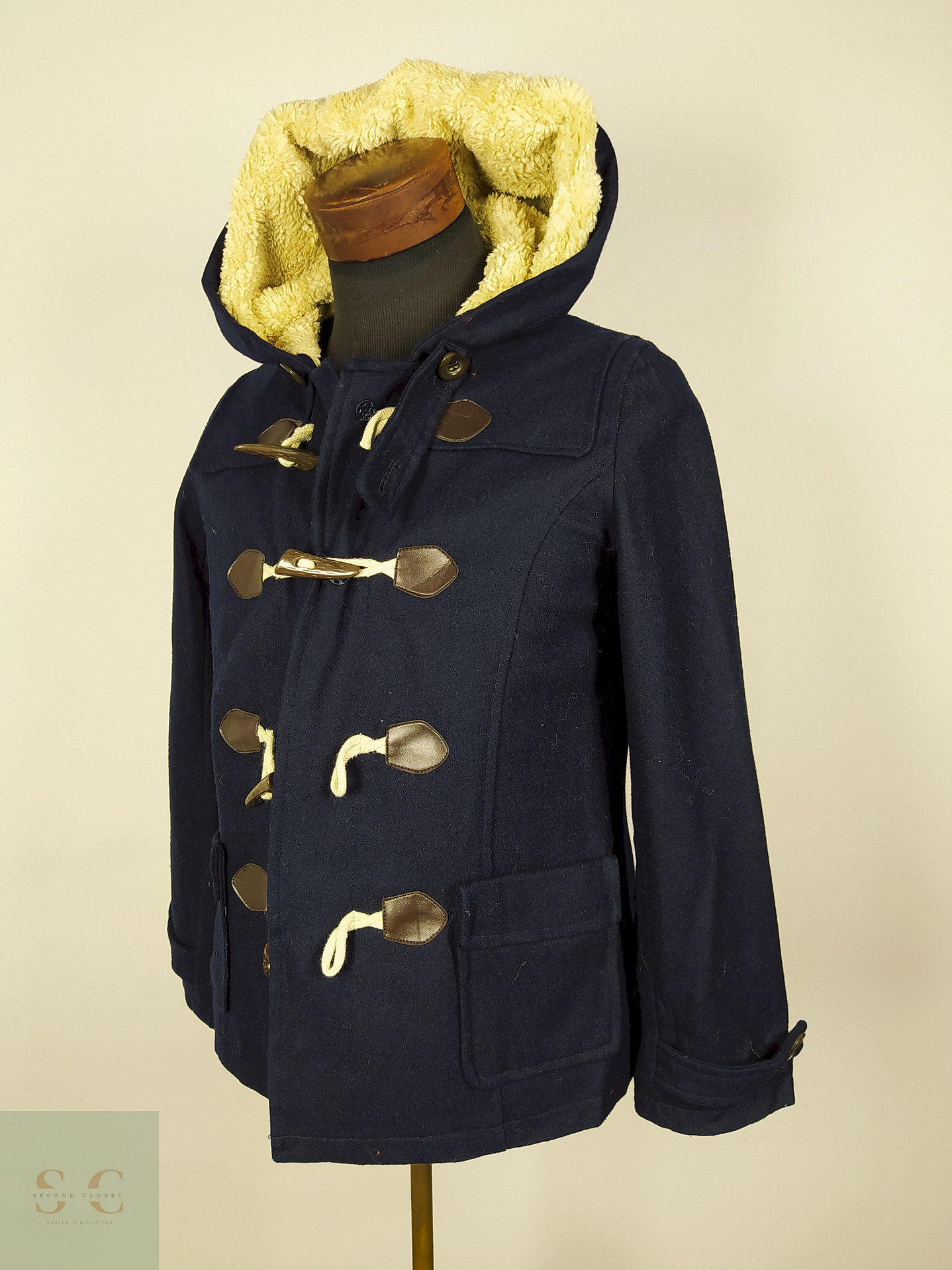 Abrigo mujer Montgomery lana AZUL Talla S CLEF DE SOL - AP317 2