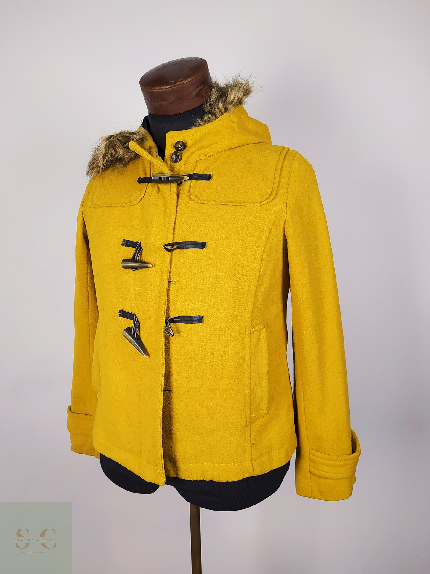 Abrigo Montgomery lana premium mujer AMARILLO TALLA XS EARTH - AP313 2