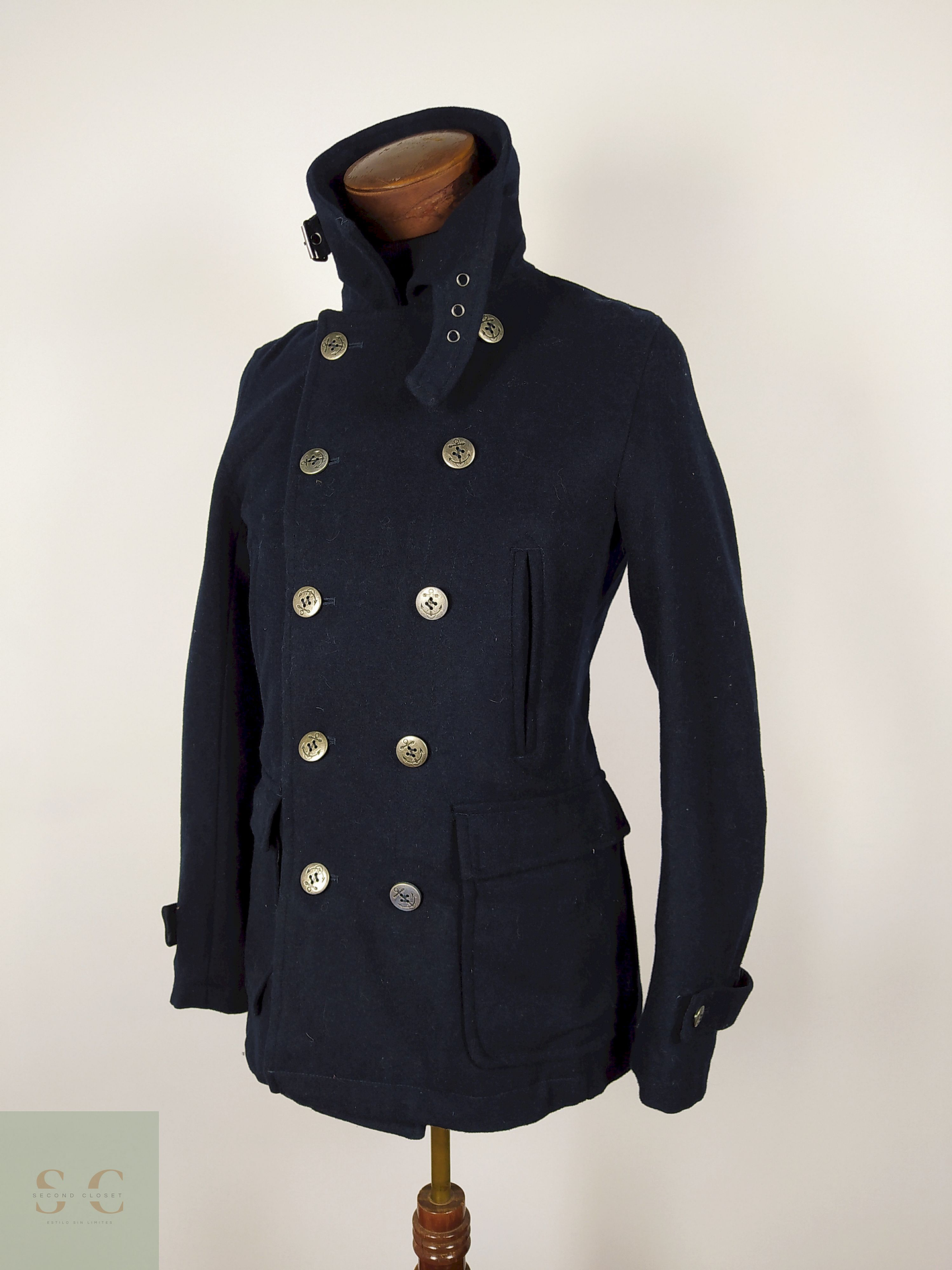 Abrigo Marinero lana hombre premium Azul TALLA XS ALLISTAIR - AP263 2