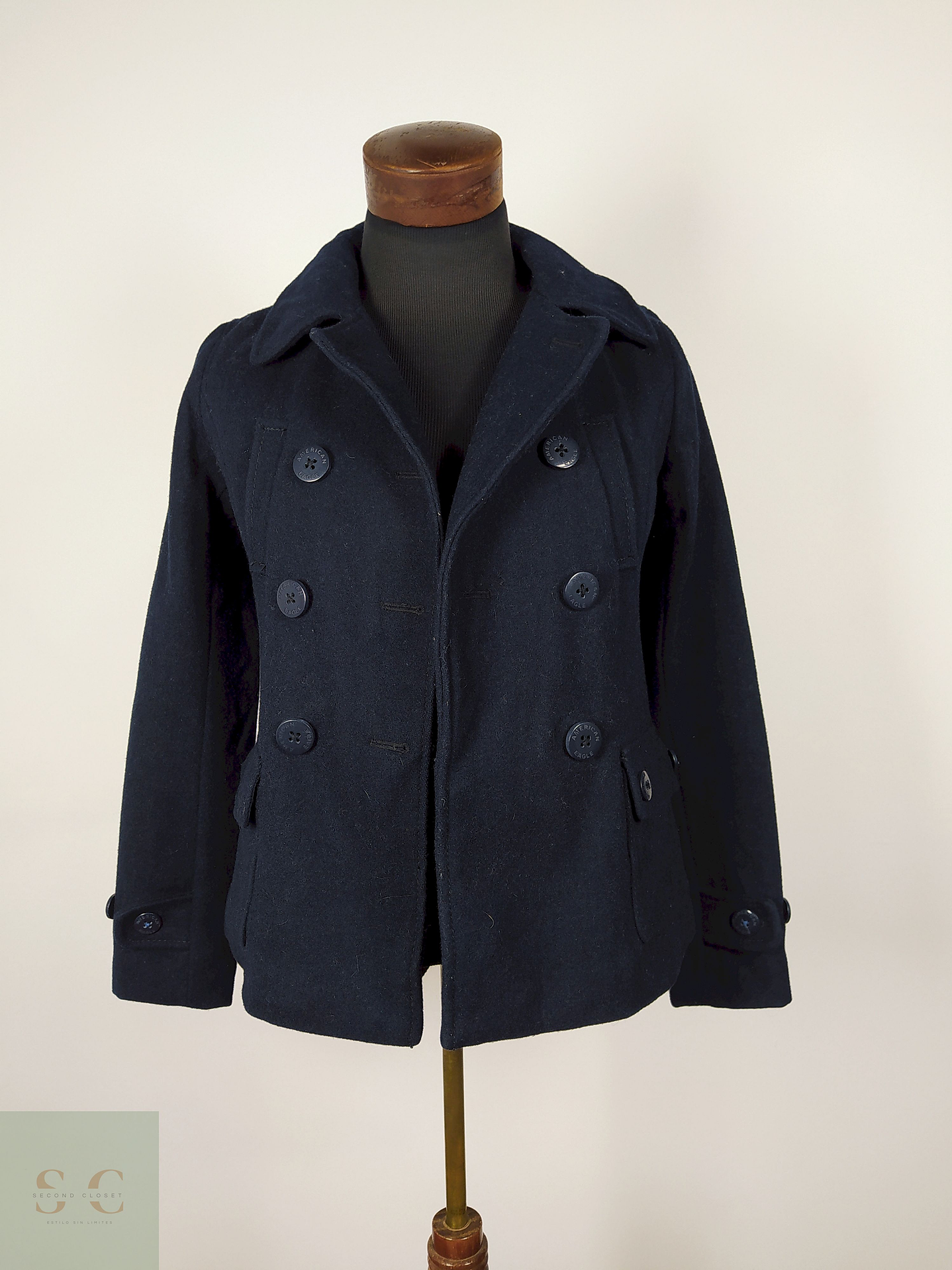Abrigo Marinero lana premium mujer Azul TALLA S American Eagle - AP264 1