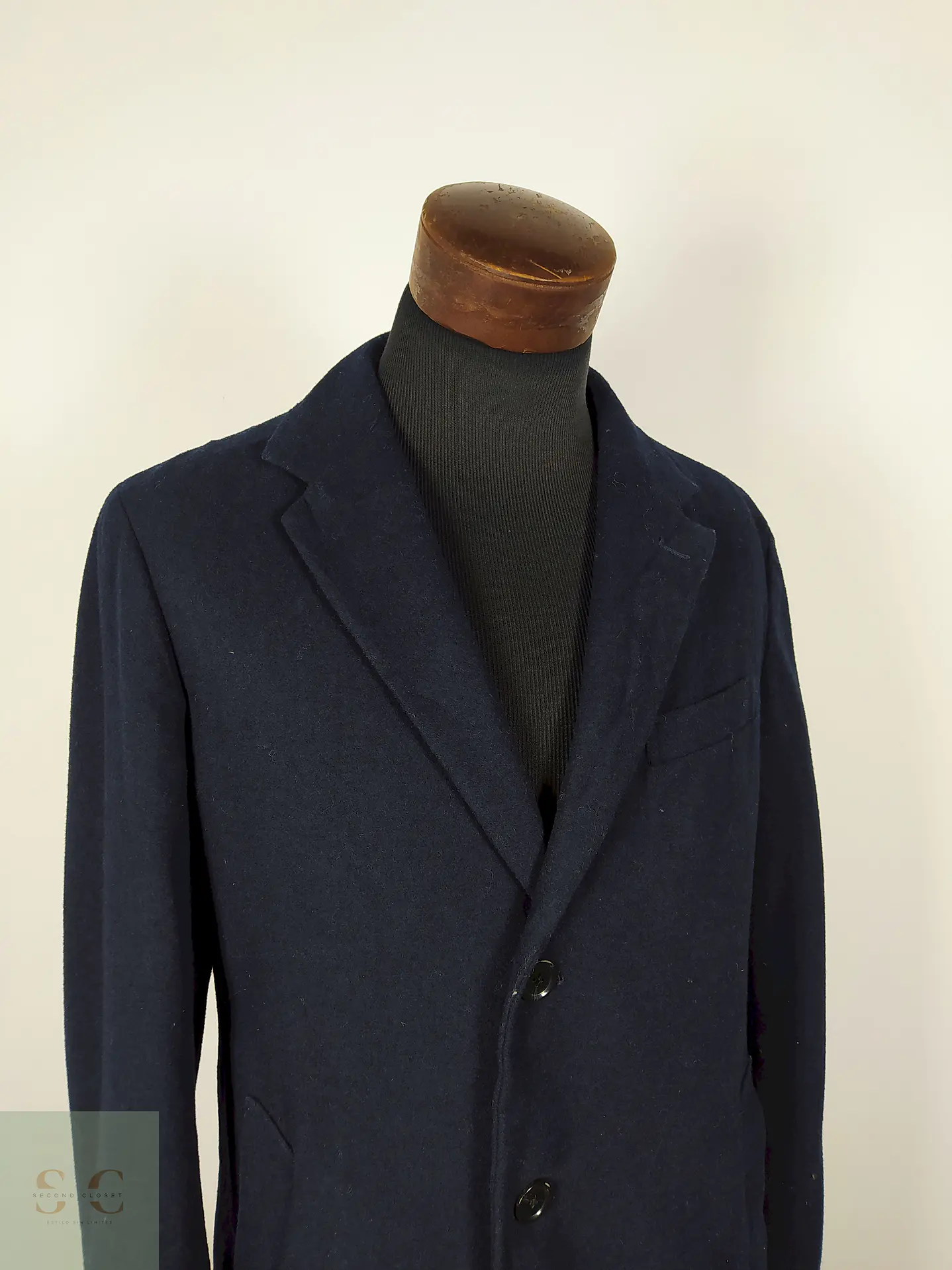 Abrigo elegante lana hombre premium Azul TALLA SM GU - AP254 3