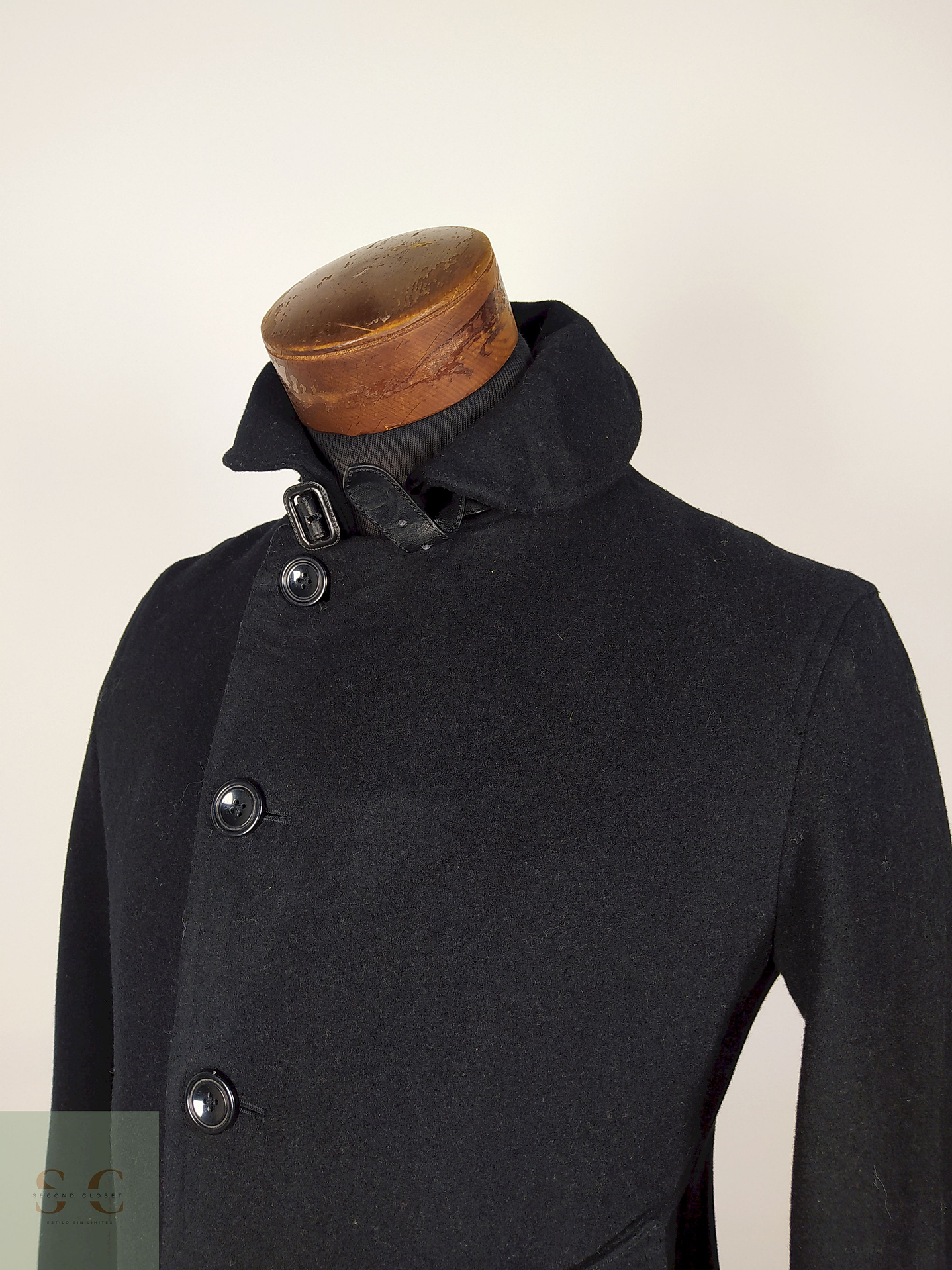 Abrigo lana hombre premium negro TALLA S AUDIENCE - AP307 3