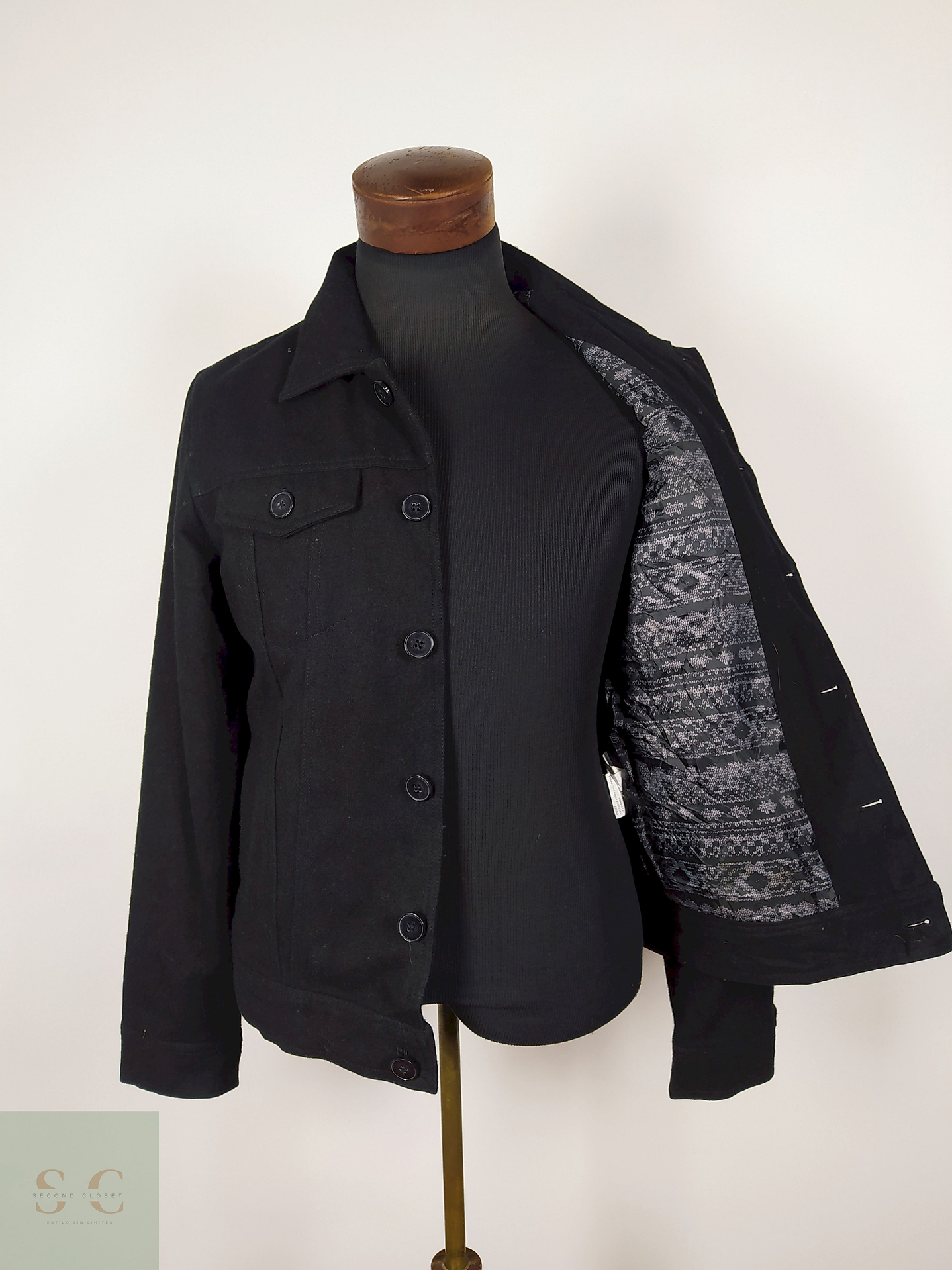 Chaqueta lana hombre premium Negro TALLA S Brownie - AP253 4