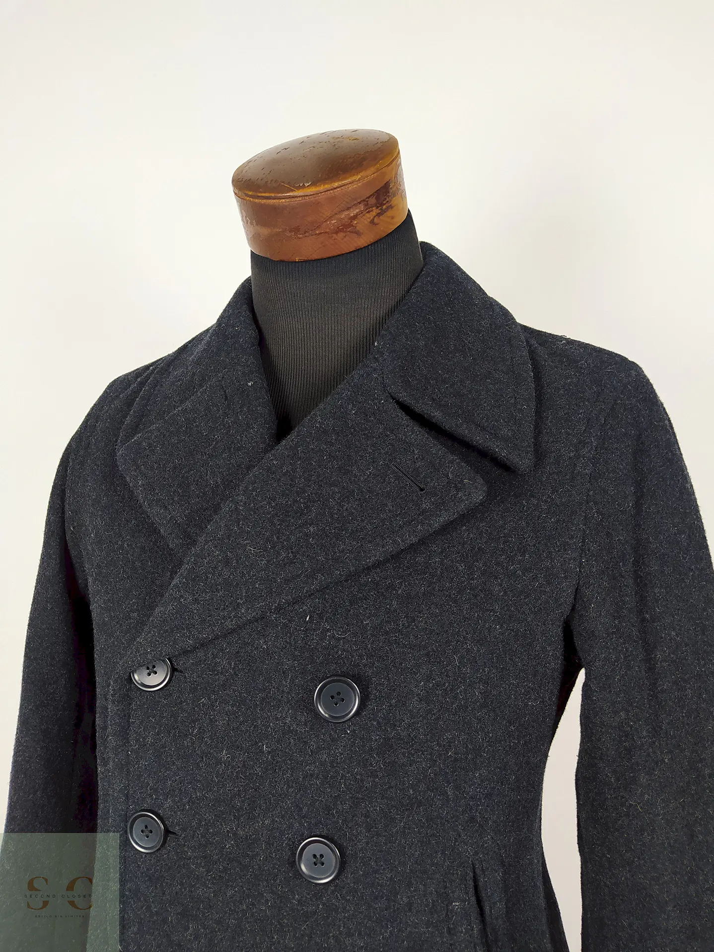 Abrigo Marinero lana hombre premium Plomo TALLA S UNIQLO - AP256 3